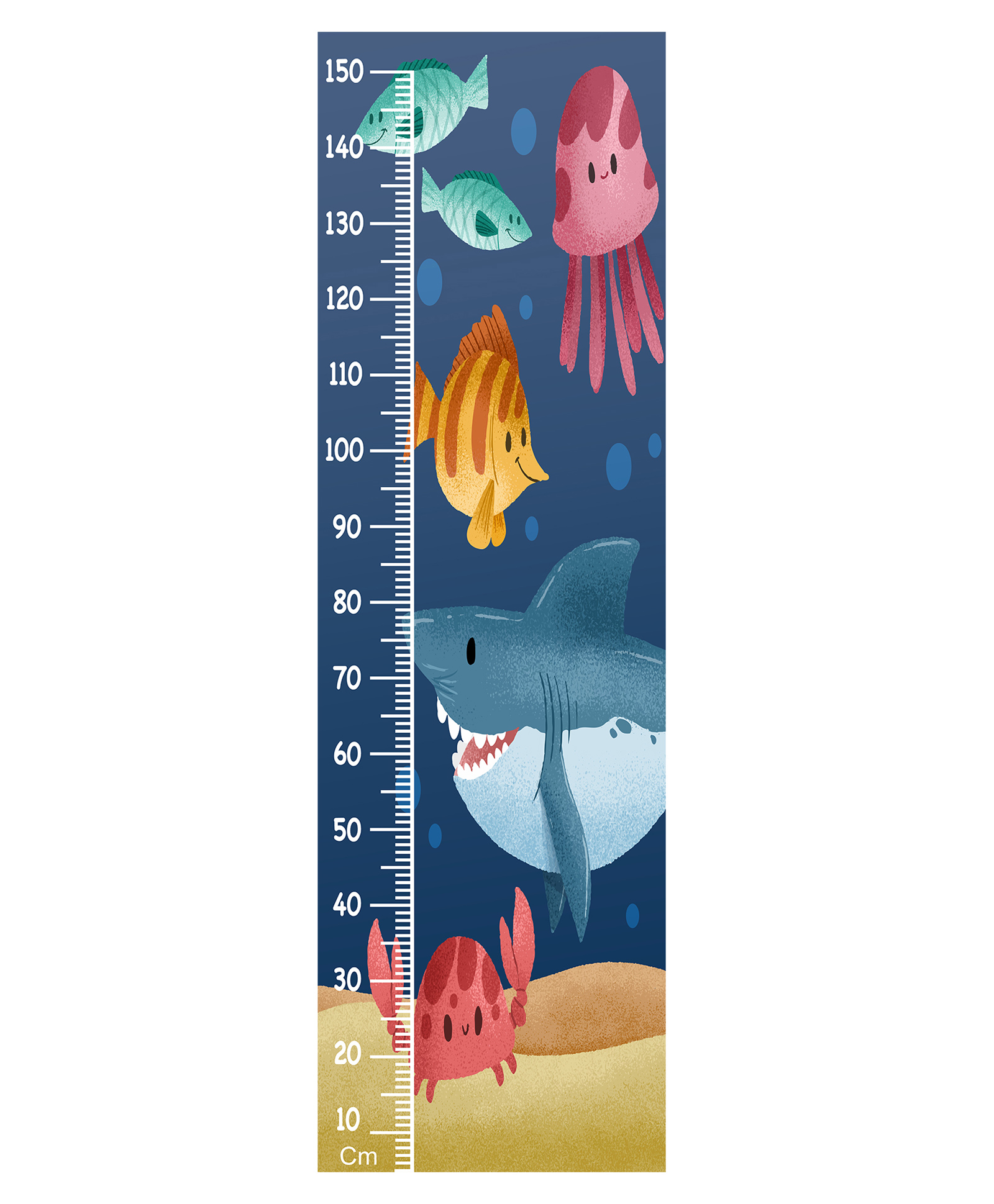 WENS Water animals Height Chart Wall Decal Growth Chart Vinyl - MultiColor-image-49