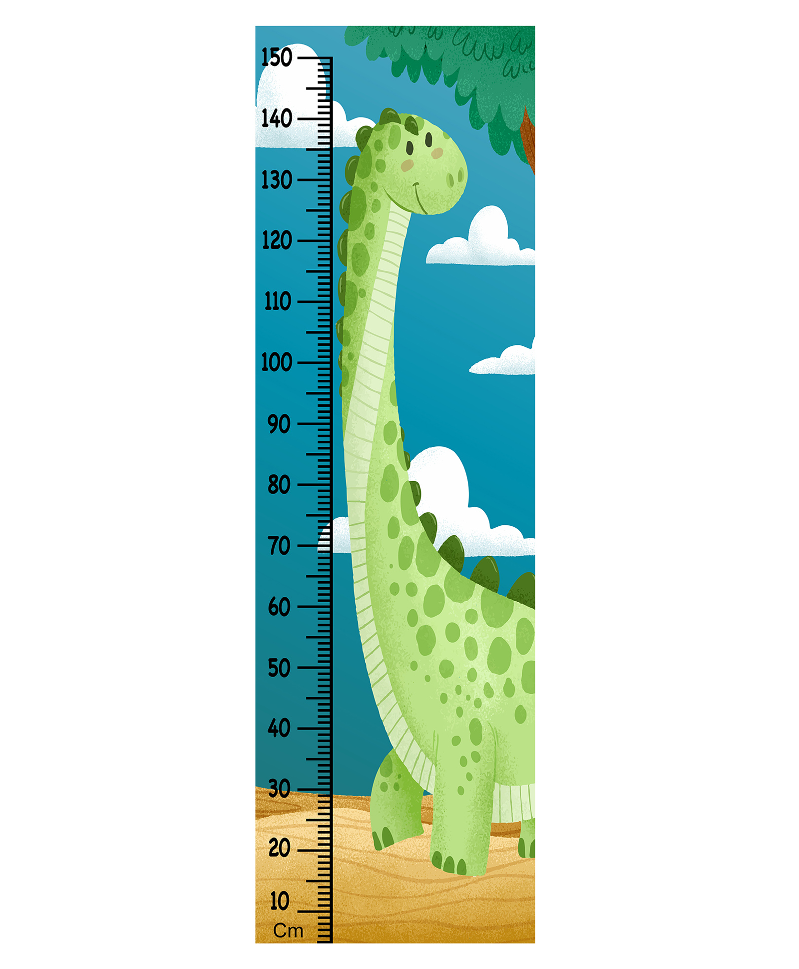 WENS Cool Dino Height Chart Wall Decal Growth Chart Vinyl - MultiColor-image-13