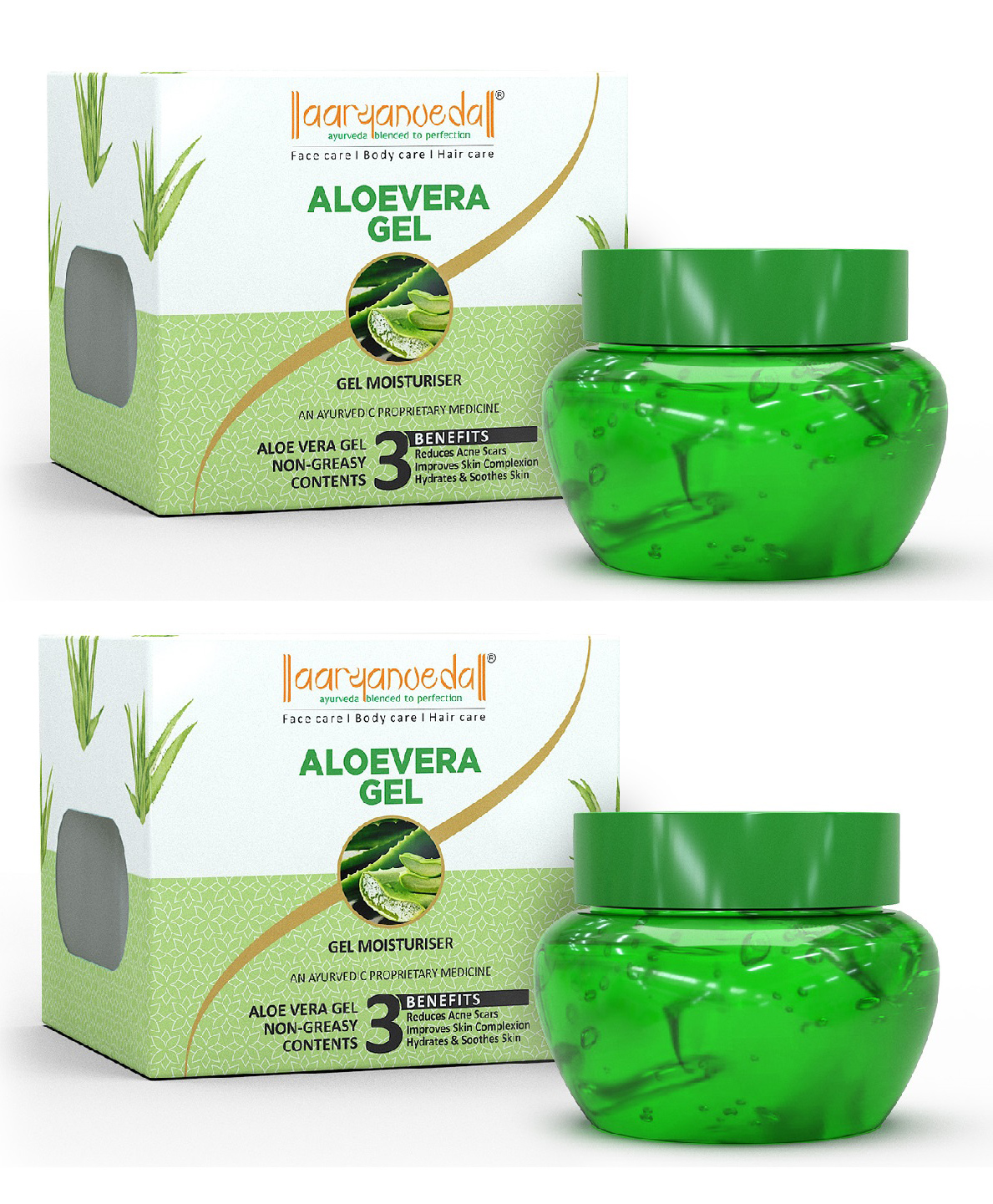 Aryanveda Natural Aloe Vera Gel For Face, Hair & Body - 100 gm (Pack Of 2)  Online in India, Buy at Best Price from  - 11663897