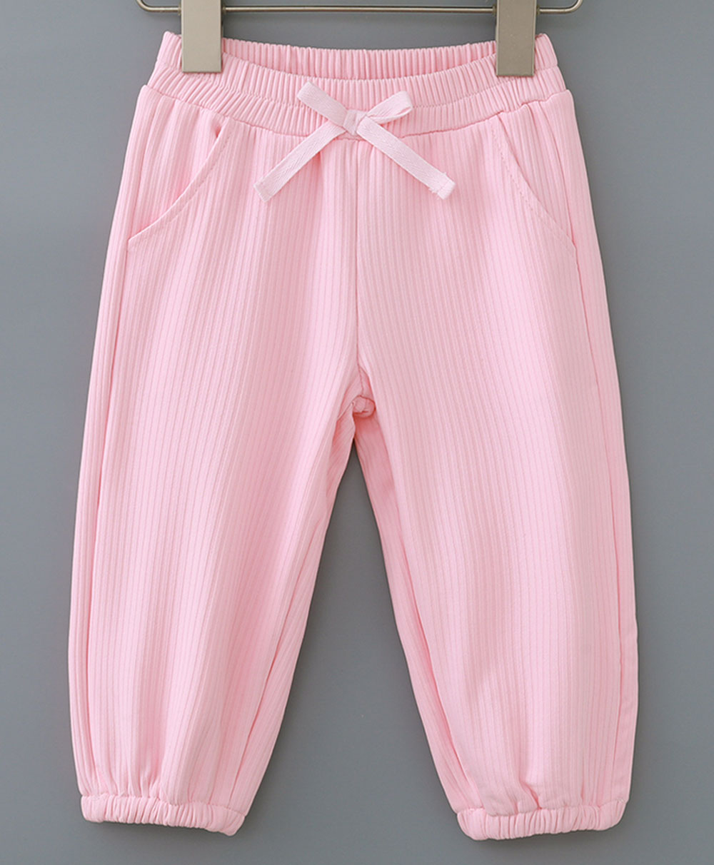 Kookie Kids Full Length Solid Color Lounge Pant - Pink-picture-36