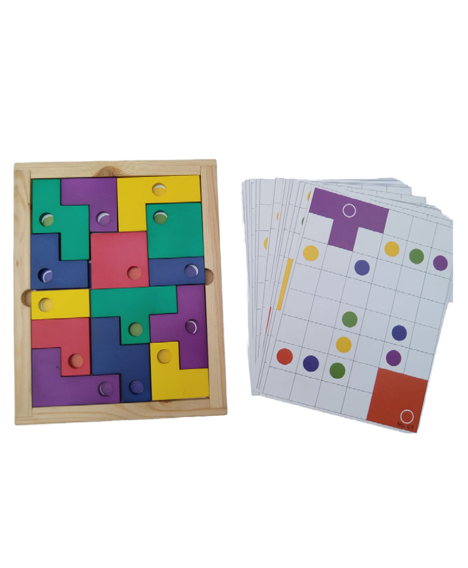 GYANOTOY Wooden Logical Tetris Game Multicolor - 14 Pieces Online India, Buy  Puzzle Games & Toys for (5-8 Years) at  - 11666294