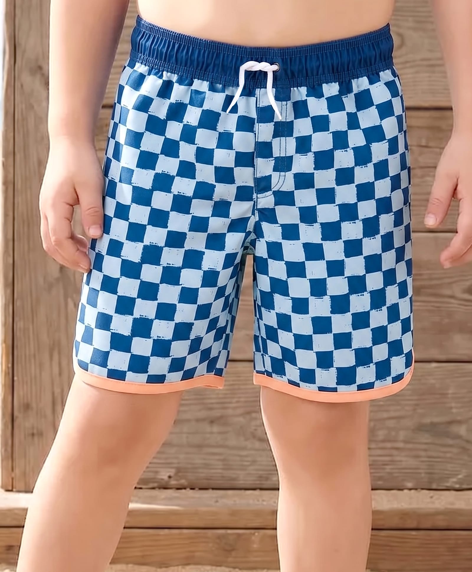 Carter's Checkered Swim Trunks - Blue-image-8