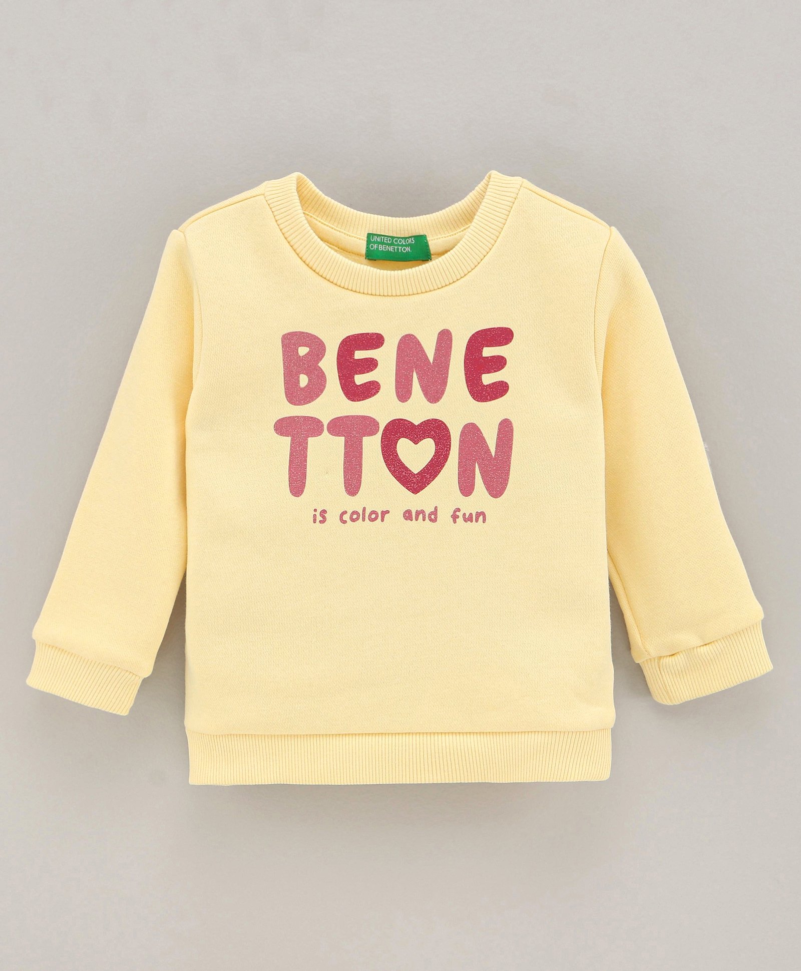 UCB Full Sleeves Sweatshirt Text Print - Yellow-picture-11