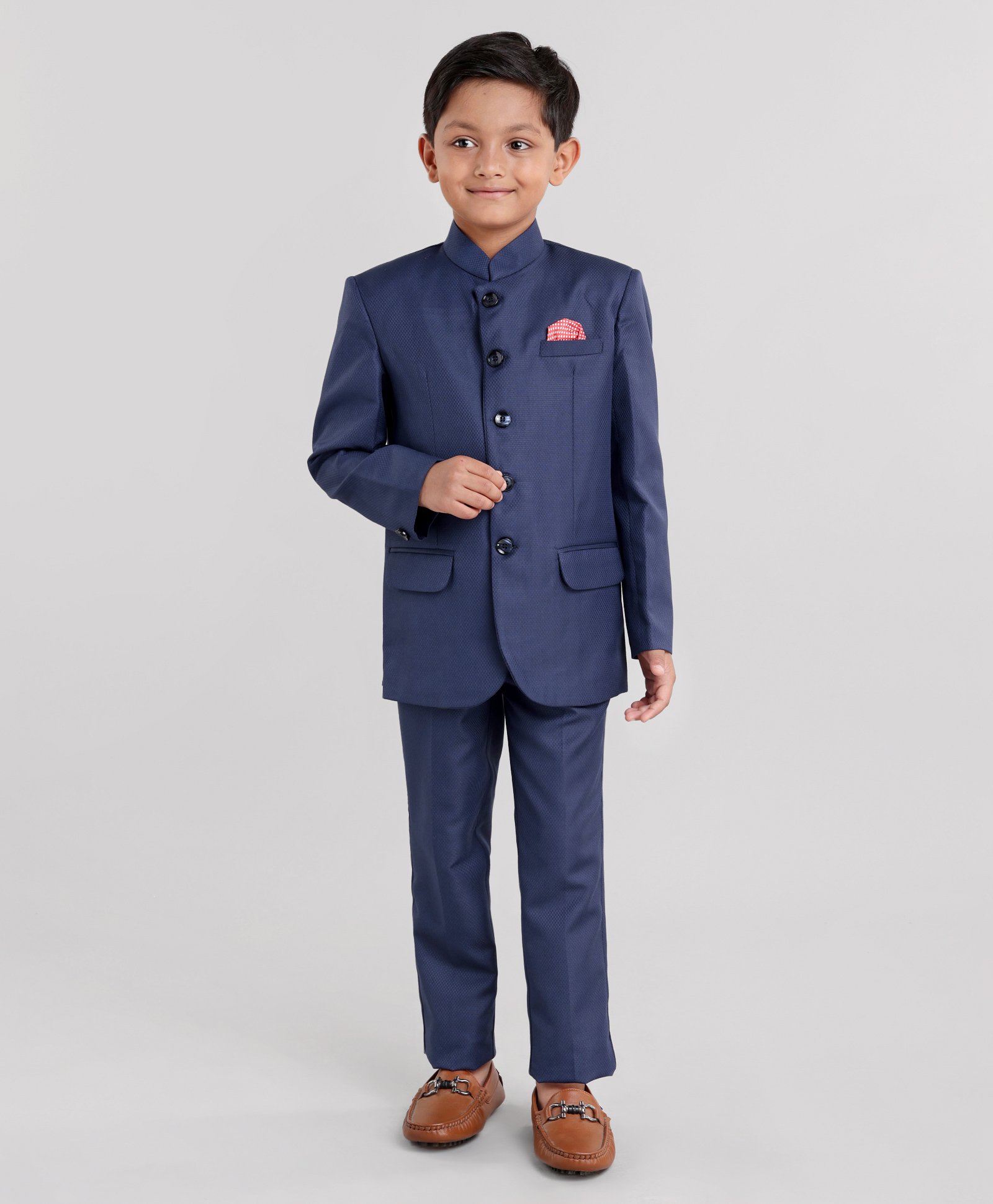 Robo Fry Full Sleeves Solid Color Shirt & Trouser - Blue-picture-27