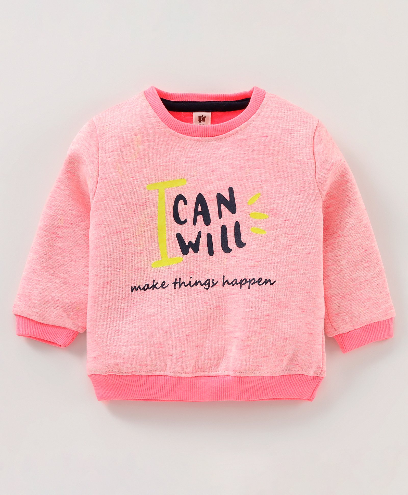 Toffyhouse Full Sleeves Sweatshirts Text Print - Pink-image-20