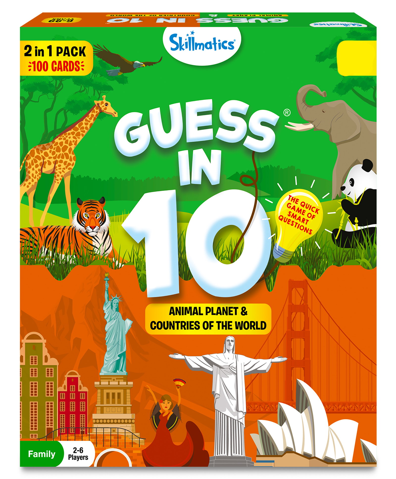 Skillmatics Card Game - Guess in 10 Animal & Countries Combo Gifts for 6 Year Olds and Up Quick Game of Smart Questions Fun Family Game-image-26