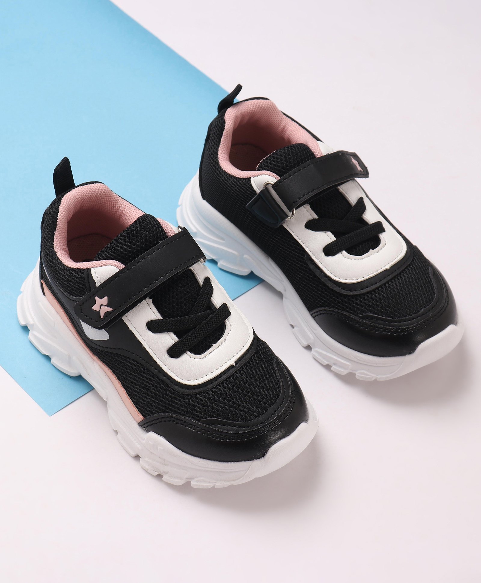 Cute Walk by Babyhug Sneakers with Velcro Closure - Black-image-48