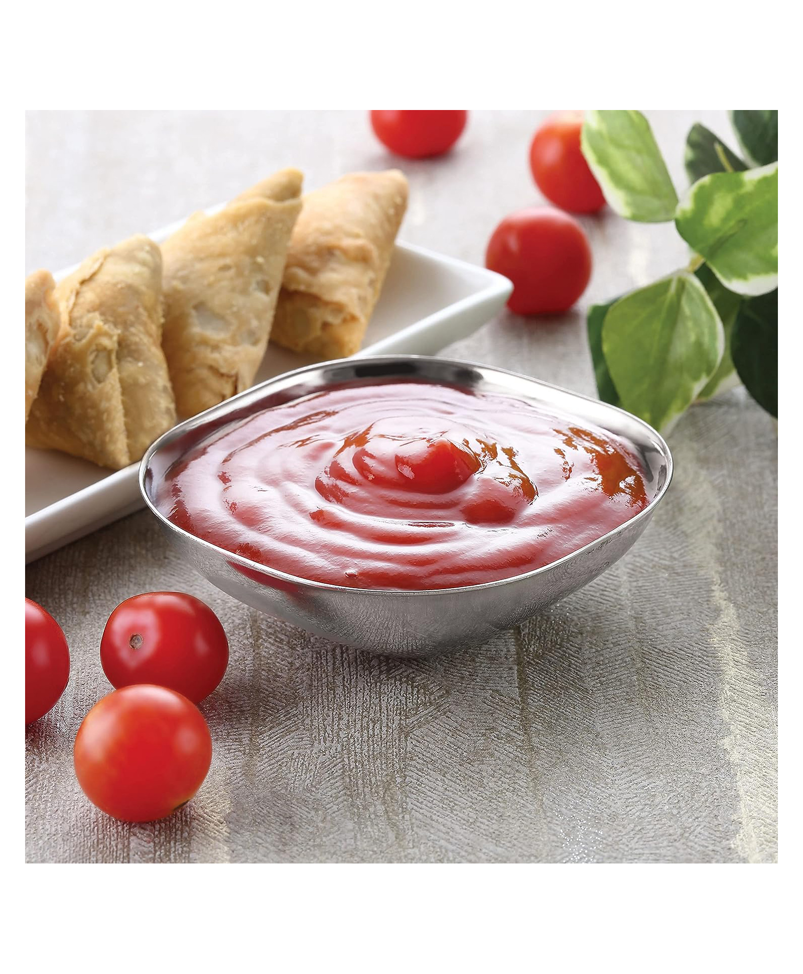 HAZEL Stainless Steel Plate Square Shaped Steel Plate for Snacks Breakfast Stainless Steel Katori - Silver-picture-40