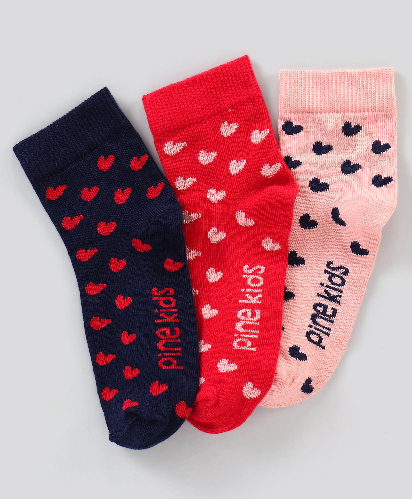 Pine Kids Regular Length Non-Terry Anti-Microbial Socks Pack of 3 (Colour May Vary)-picture-15