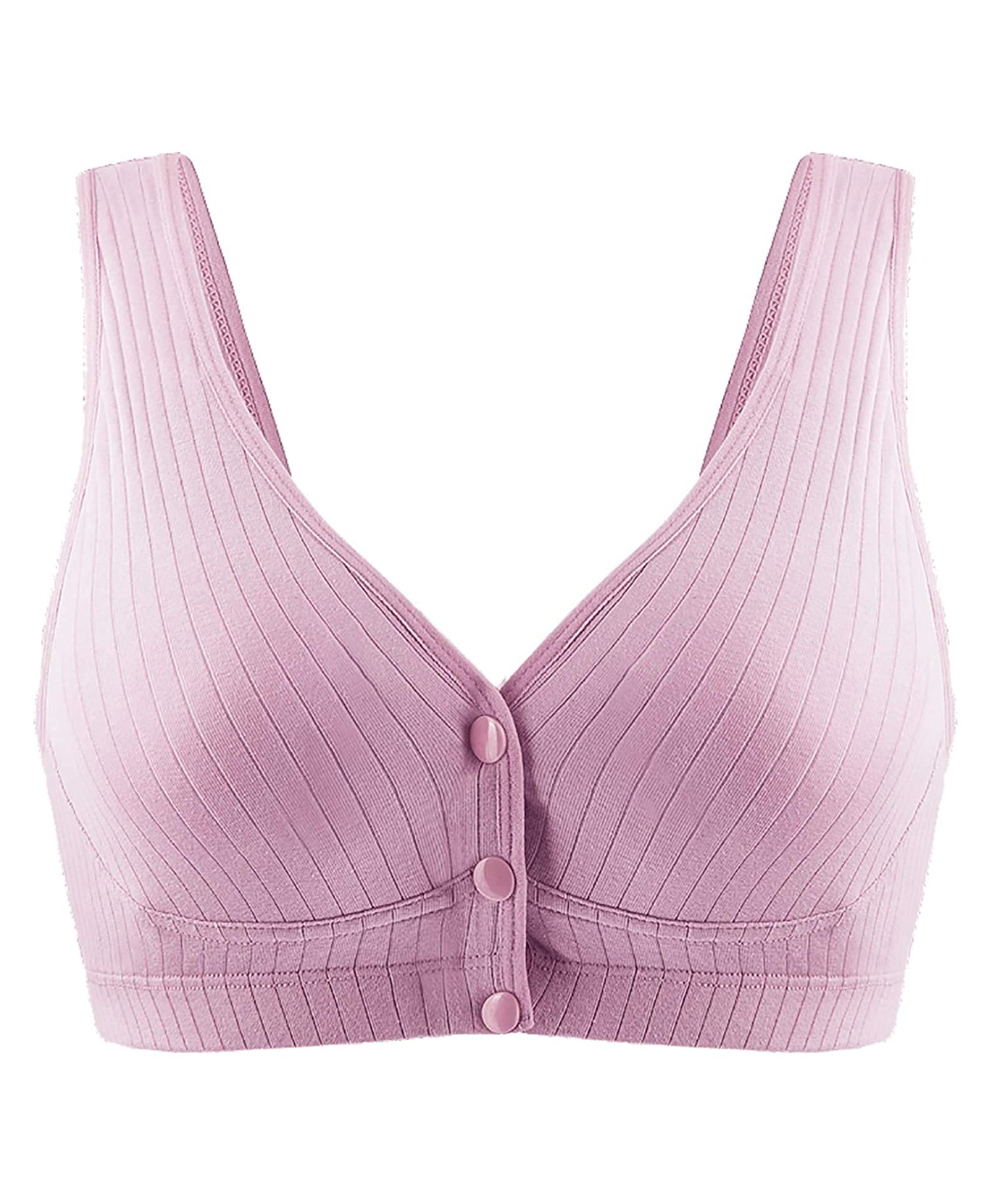 MOMISY Cotton Spandex Wireless Nursing Bra - Fuschia-picture-20