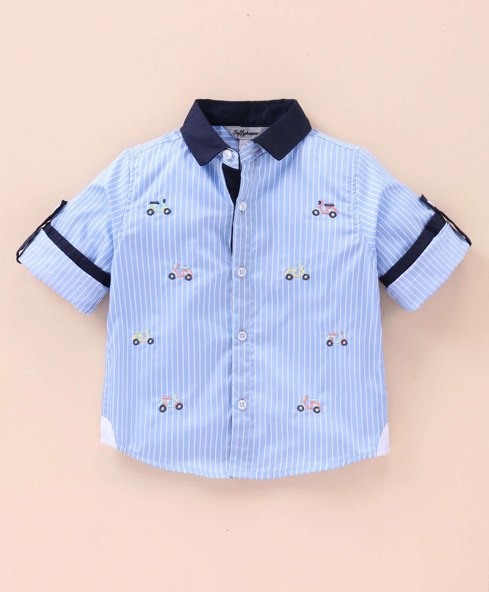 ToffyHouse Full Sleeves Shirt Striped - Blue-picture-44