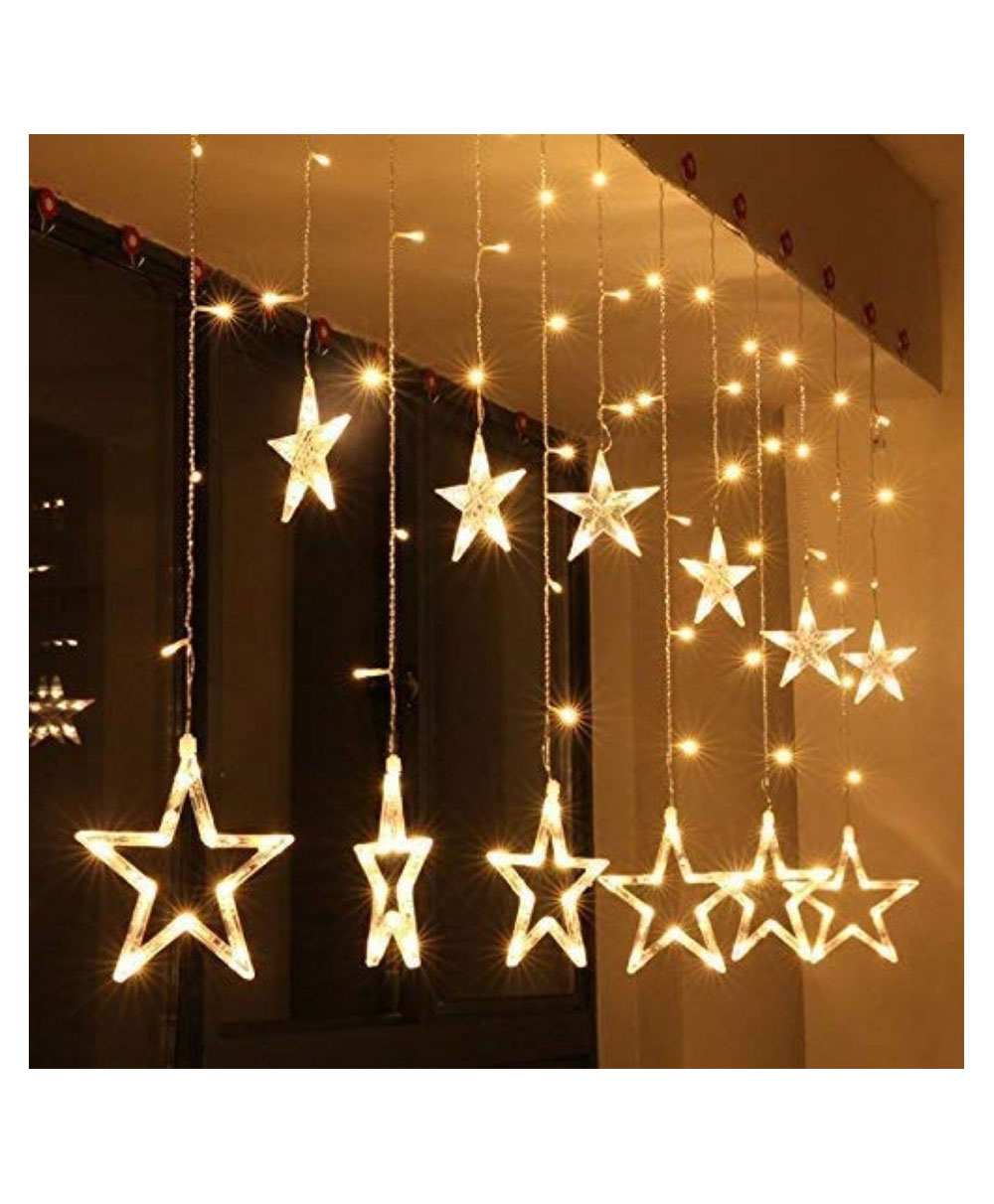 Bubble Trouble  LED Curtain String Lights Window Curtain Lights Decoration - Yellow-image-5