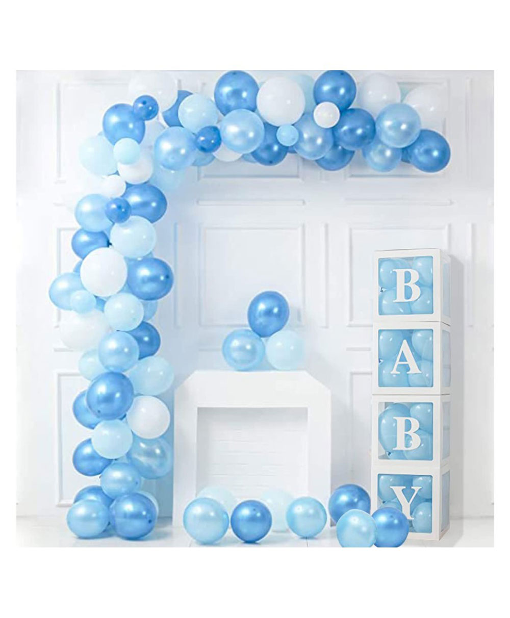 Bubble Trouble Baby Balloon Box for Baby Shower Decoration Blue - Pack of 156-image-45