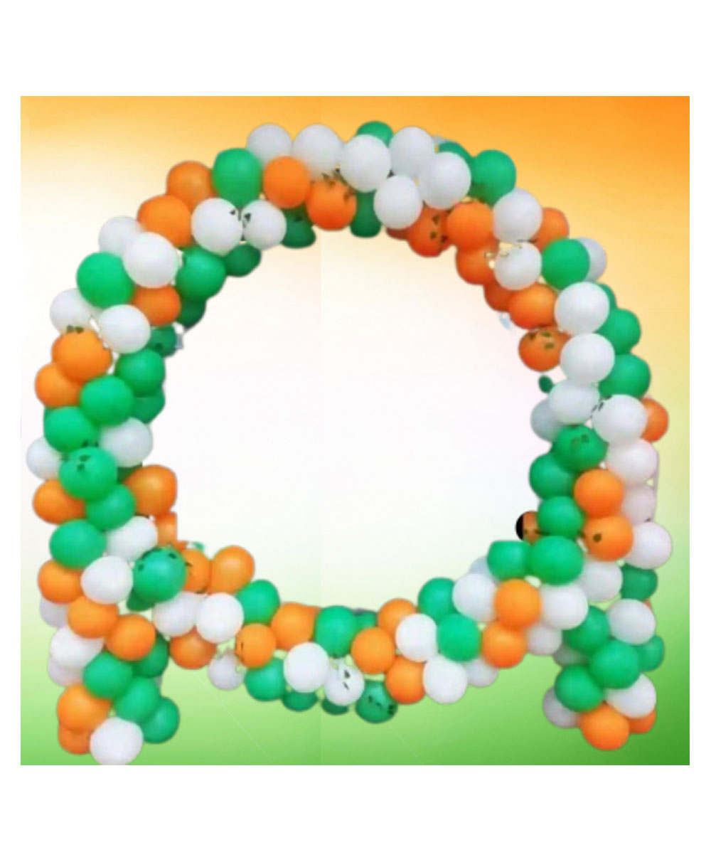 Bubble Trouble Independence Day Balloons Republic Day 26 January 15 August Celebration School Home Halls Office Room Decoration Orange White Green Latex Balloons - Pack of 250-image-26