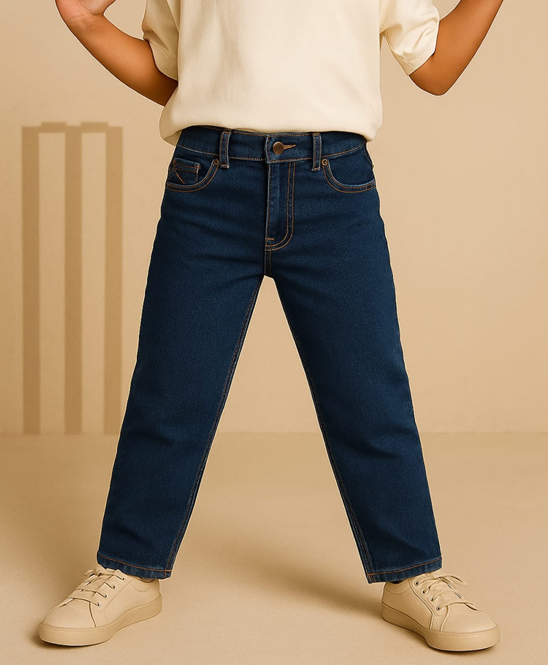 Tales & Stories Slim Fit Solid Jeans - Dark Blue-image-5