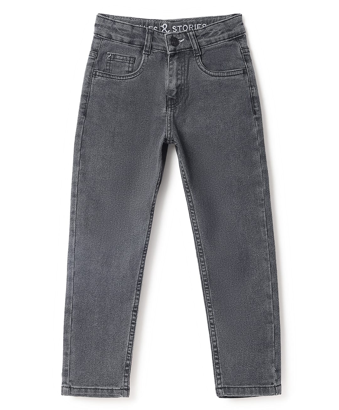 Tales & Stories Slim Fit Solid Jeans - Dark Grey-picture-18