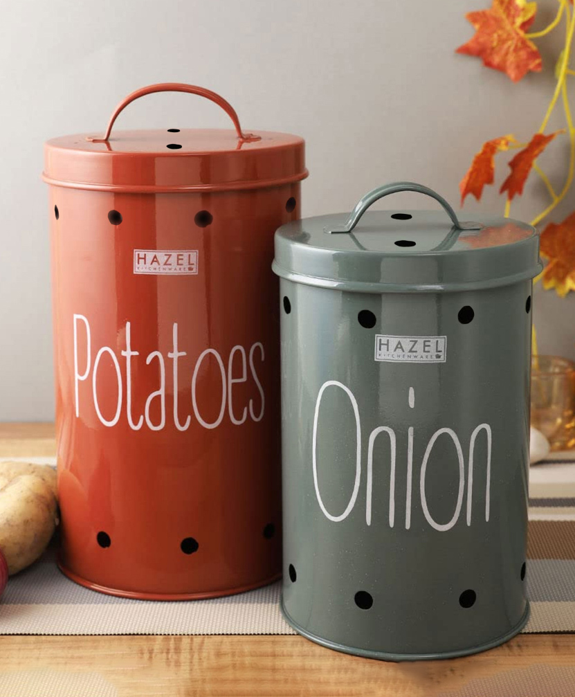 HAZEL Garlic Storage Container For Kitchen Food Grade with Lid, 750 gm to 1 kg set of 2-picture-20