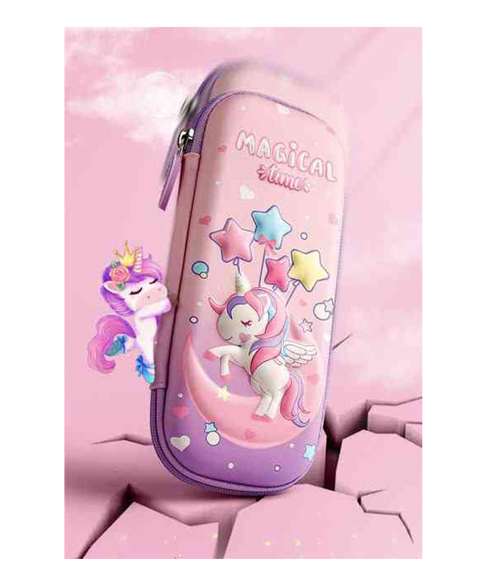 Sanishth 3D Eva Unicorn Pencil Pouch Pink-image-5