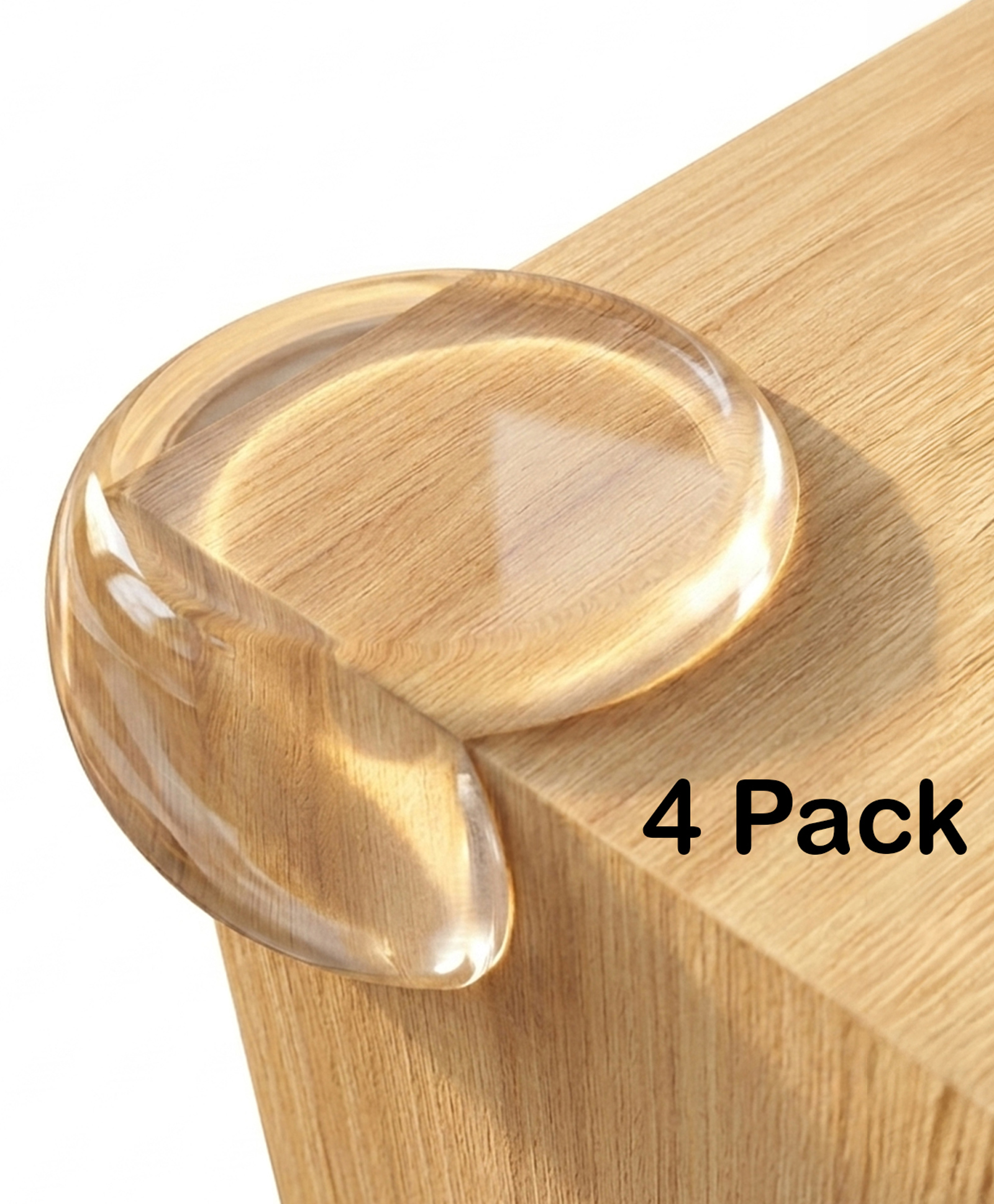SYGA Transparent Children's Baby Strip Safety Table Bed Corner Gaurd Baby Proofing Corner Protector - 4 Pieces-image-45