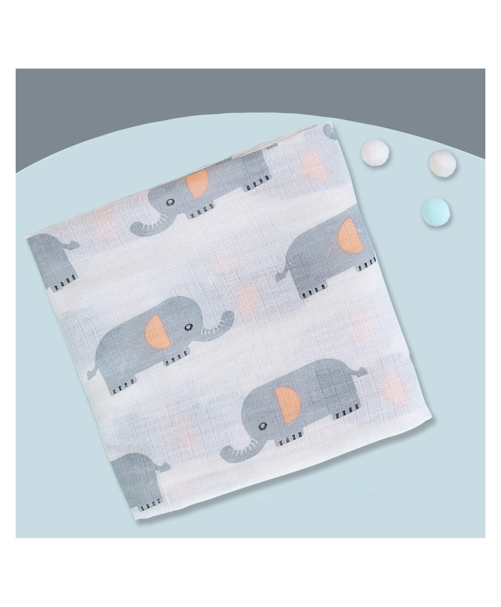 SYGA Baby Cotton Square Cartoon Towel Swaddle Flannel Baby Printed Towel - Multicolour-picture-28