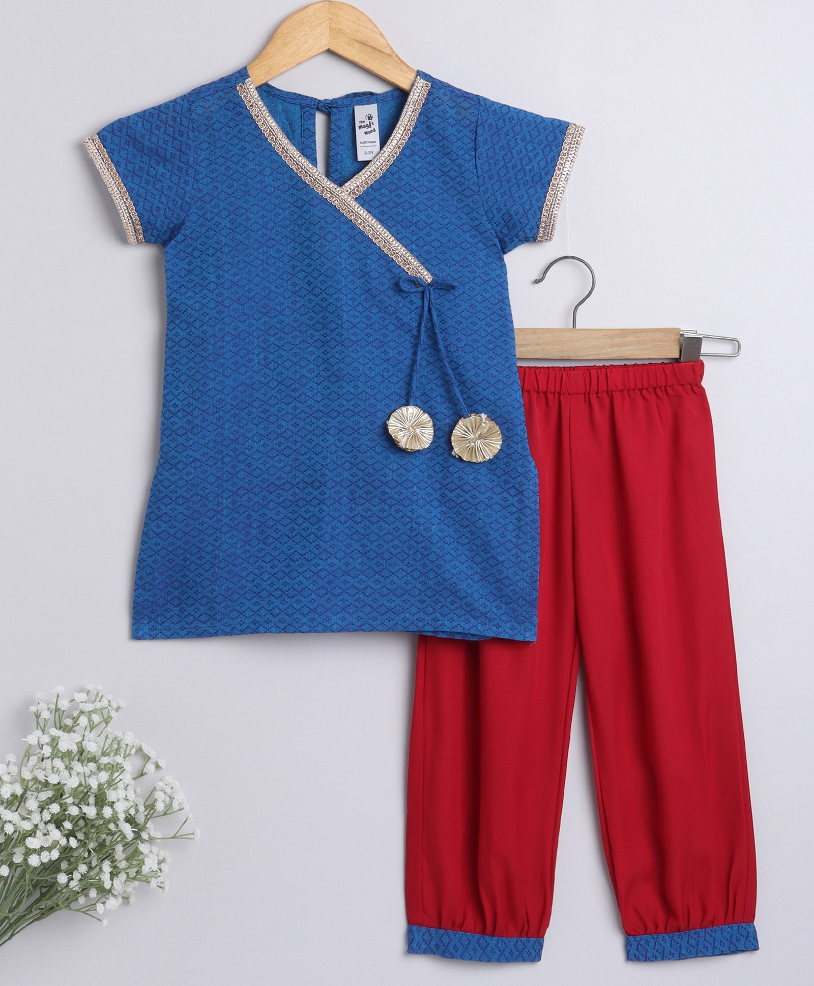 34 Sleeve Designer Long Anarkali Cotton Kurti With pant Dupatta Set  4  M to XL