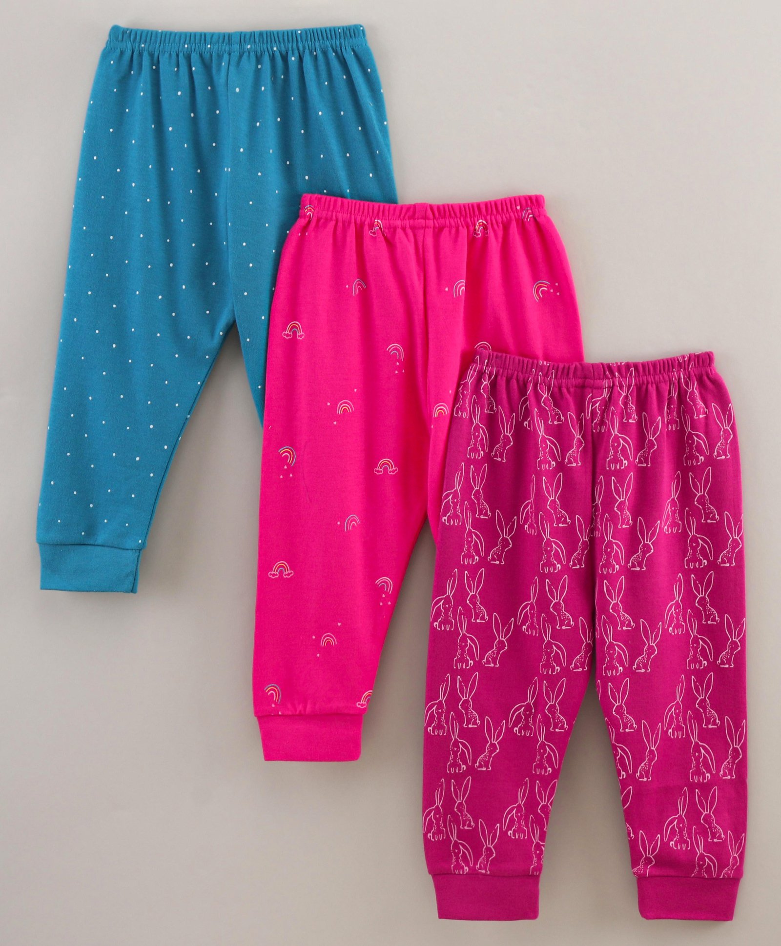 Zero Full Length Lounge Pants Multi Print Pack Of 3 - Multicolor-picture-36