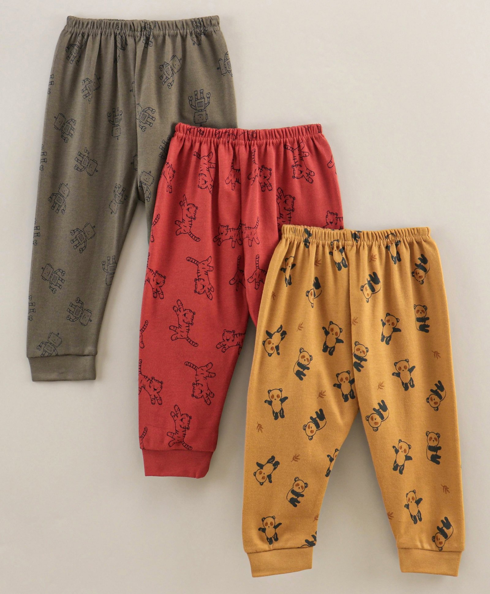 Zero Full Length Joggers Multi Print Pack Of 3 - Multicolor-picture-4