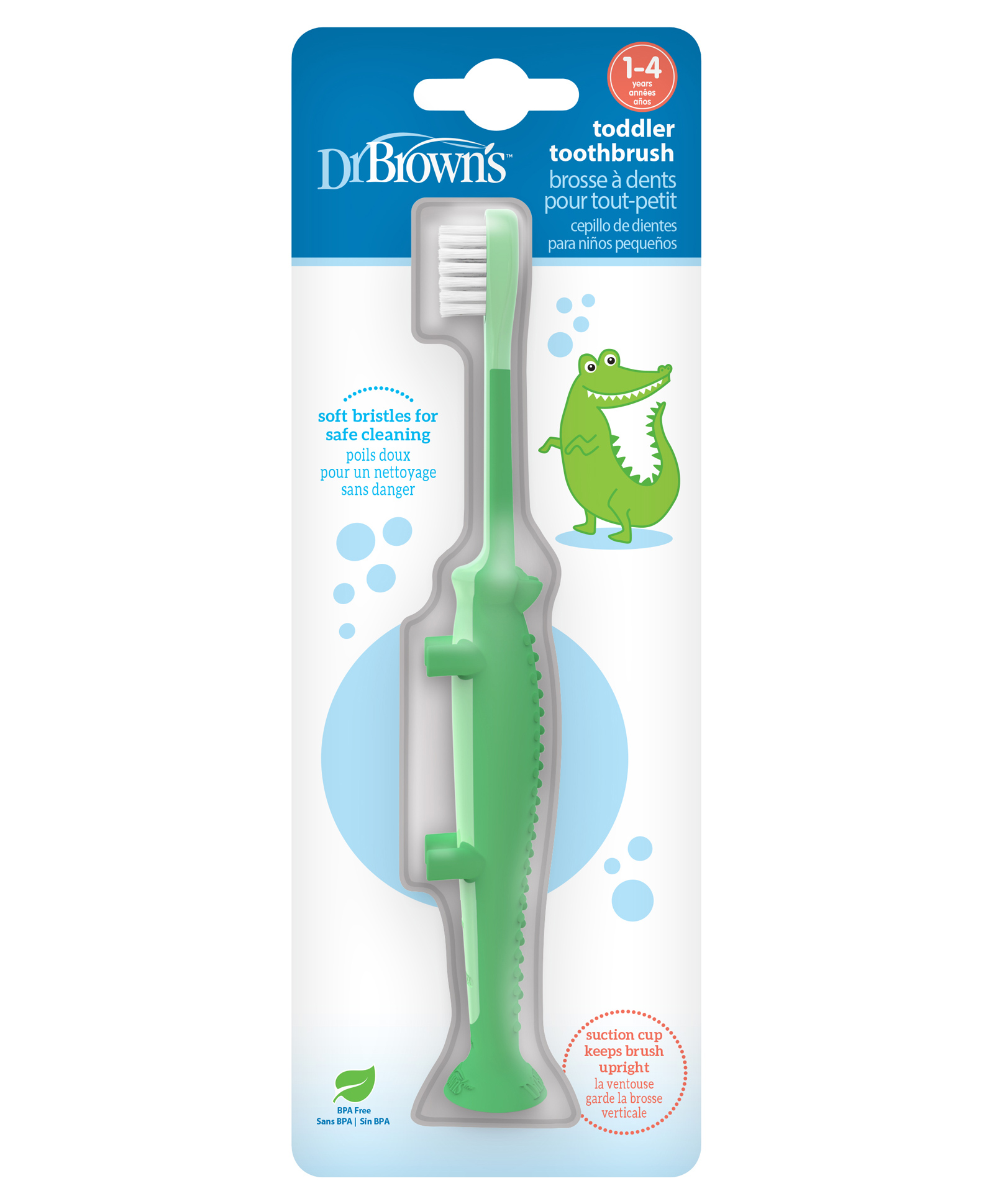 Dr. Brown's Infant-To-Toddler Toothbrush - Green Crocodile-picture-22