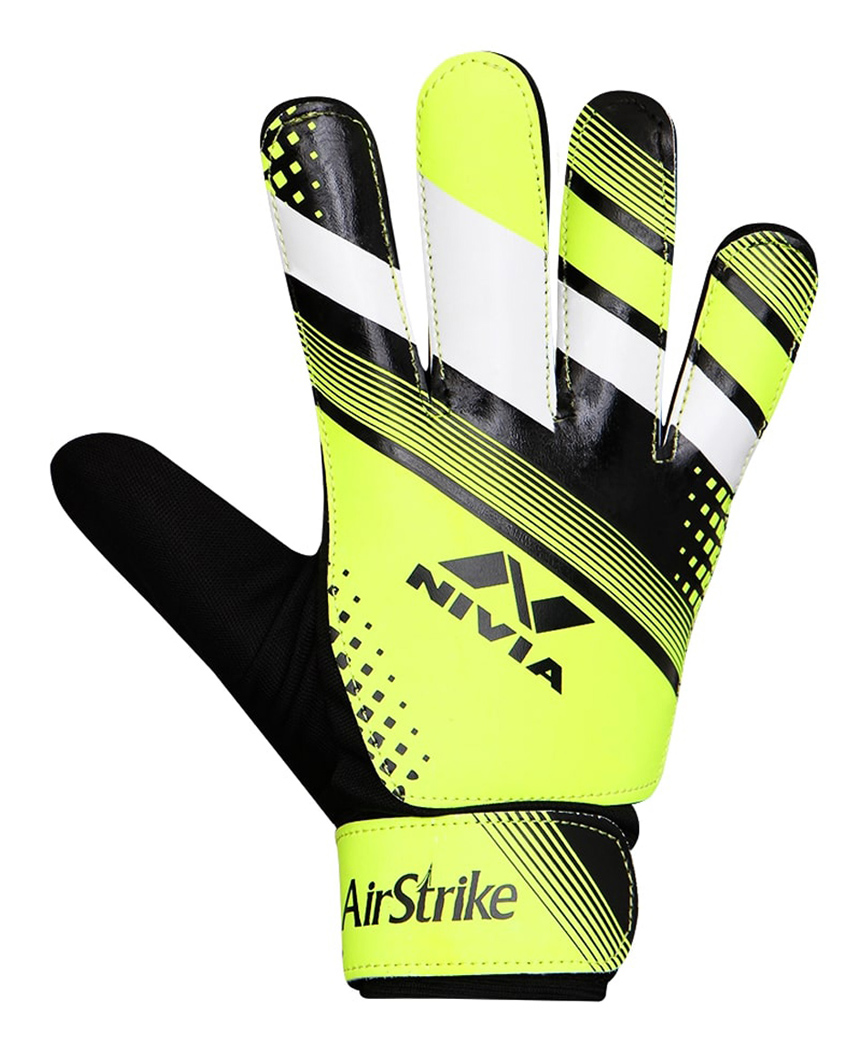NIVIA Air Strike Goal Keeper Gloves Size L- Green-picture-39