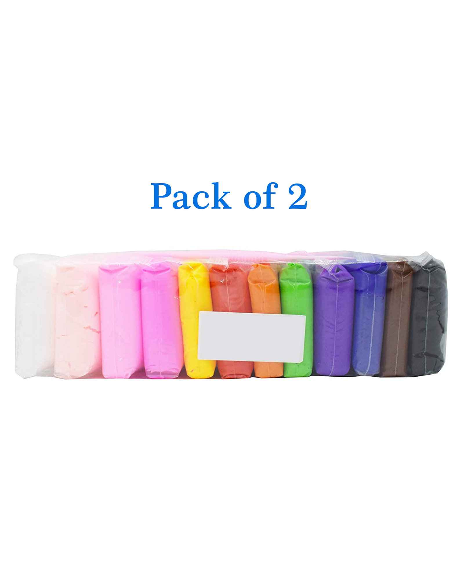 Asera Colors Air Dry DIY Ultra Light Modelling Bouncing Clay Pack of 2 - Multicolor-picture-20
