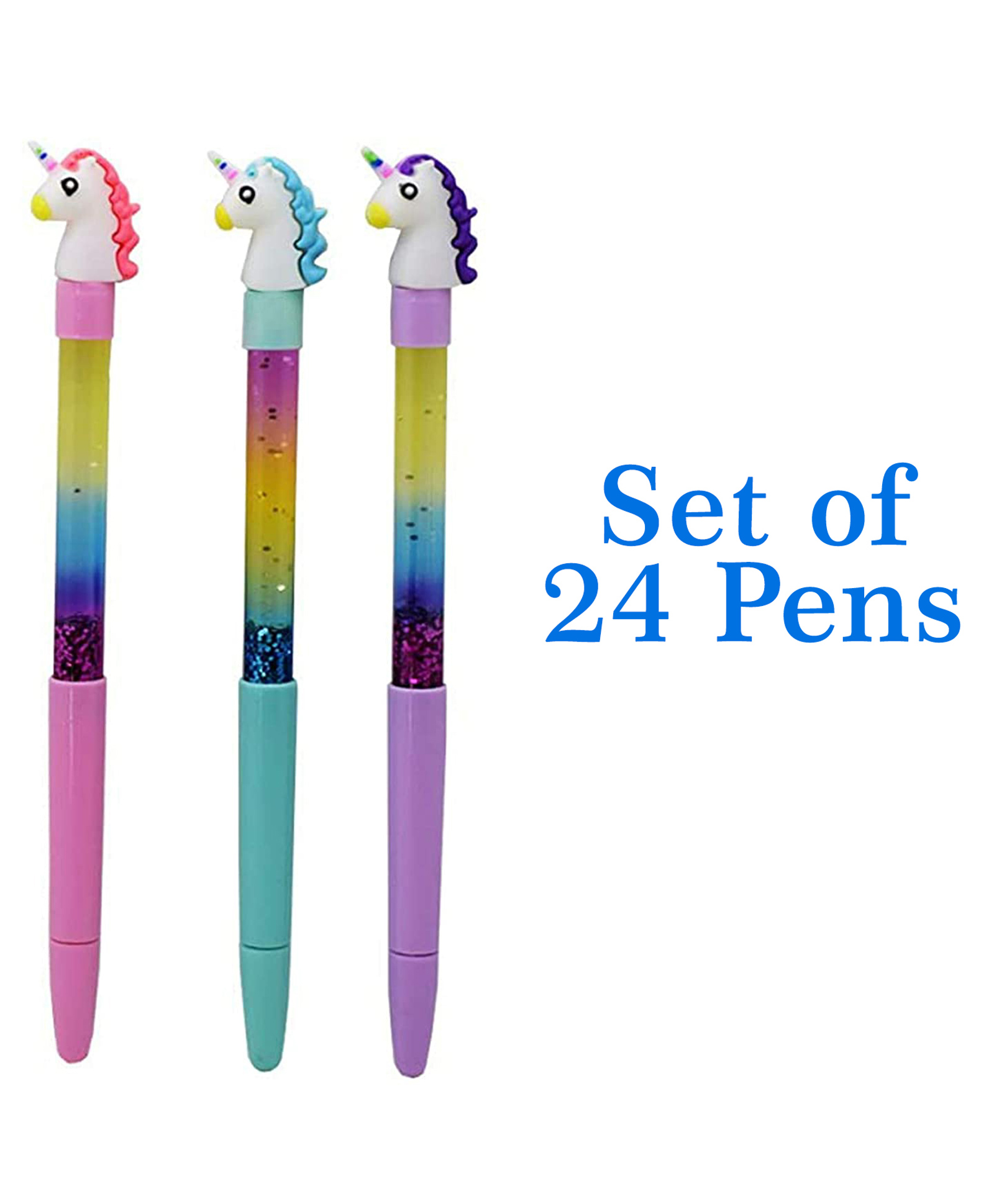 Asera Unicorn Theme Water Sparkle Gel Pen Pack Of 24 - Multicolor-picture-16