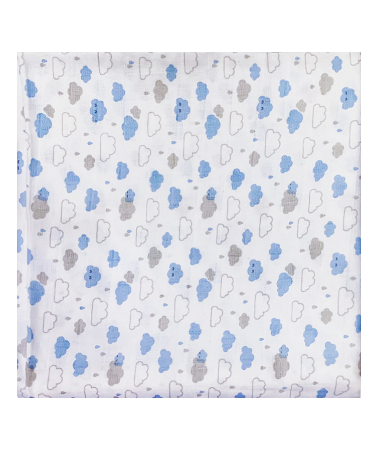 Thread Fairy Organic Muslin Baby Blanket Swaddle - Cuddly Clouds Multicolor-picture-9