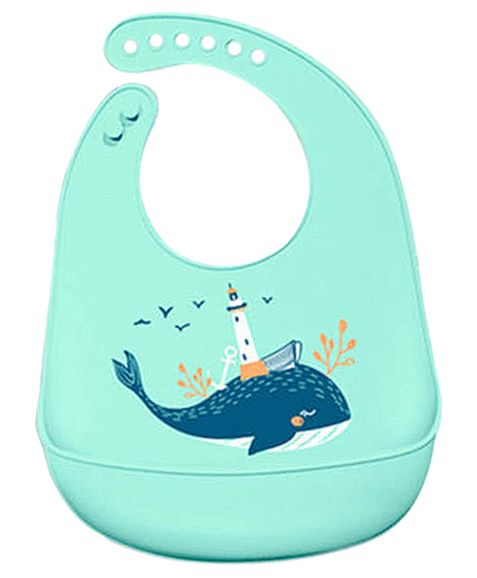 Thread Fairy Silicone Bib Whale - Blue-picture-26