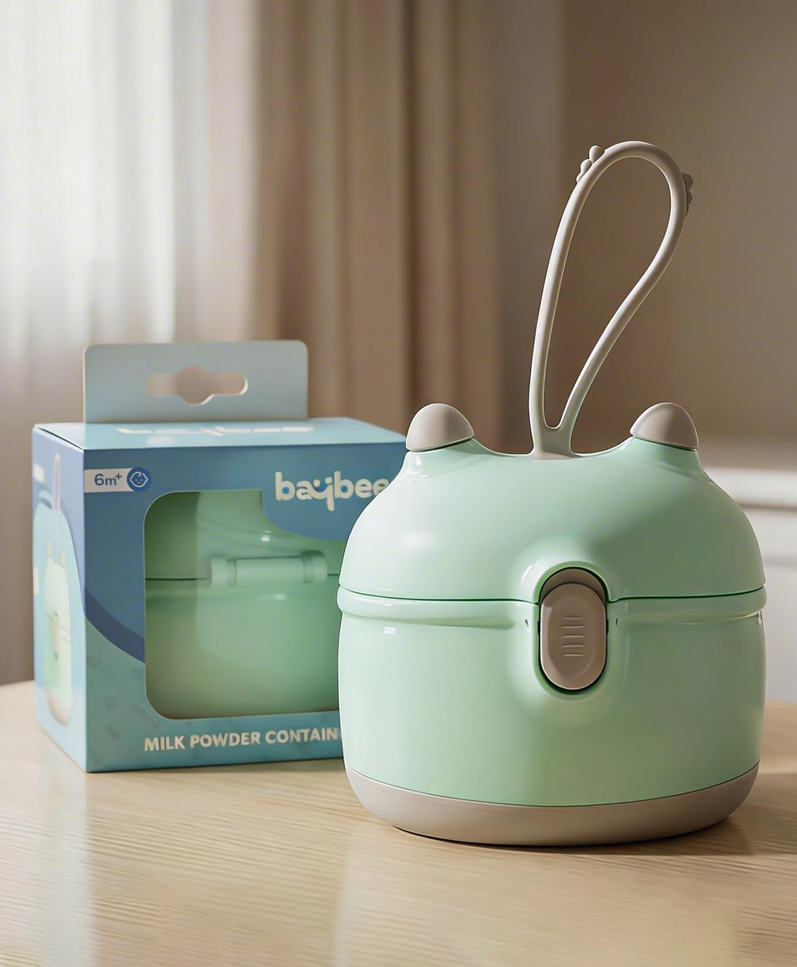 Baybee Milk Powder Container With Scoop Scrapers Seal & Handle - Green-image-22