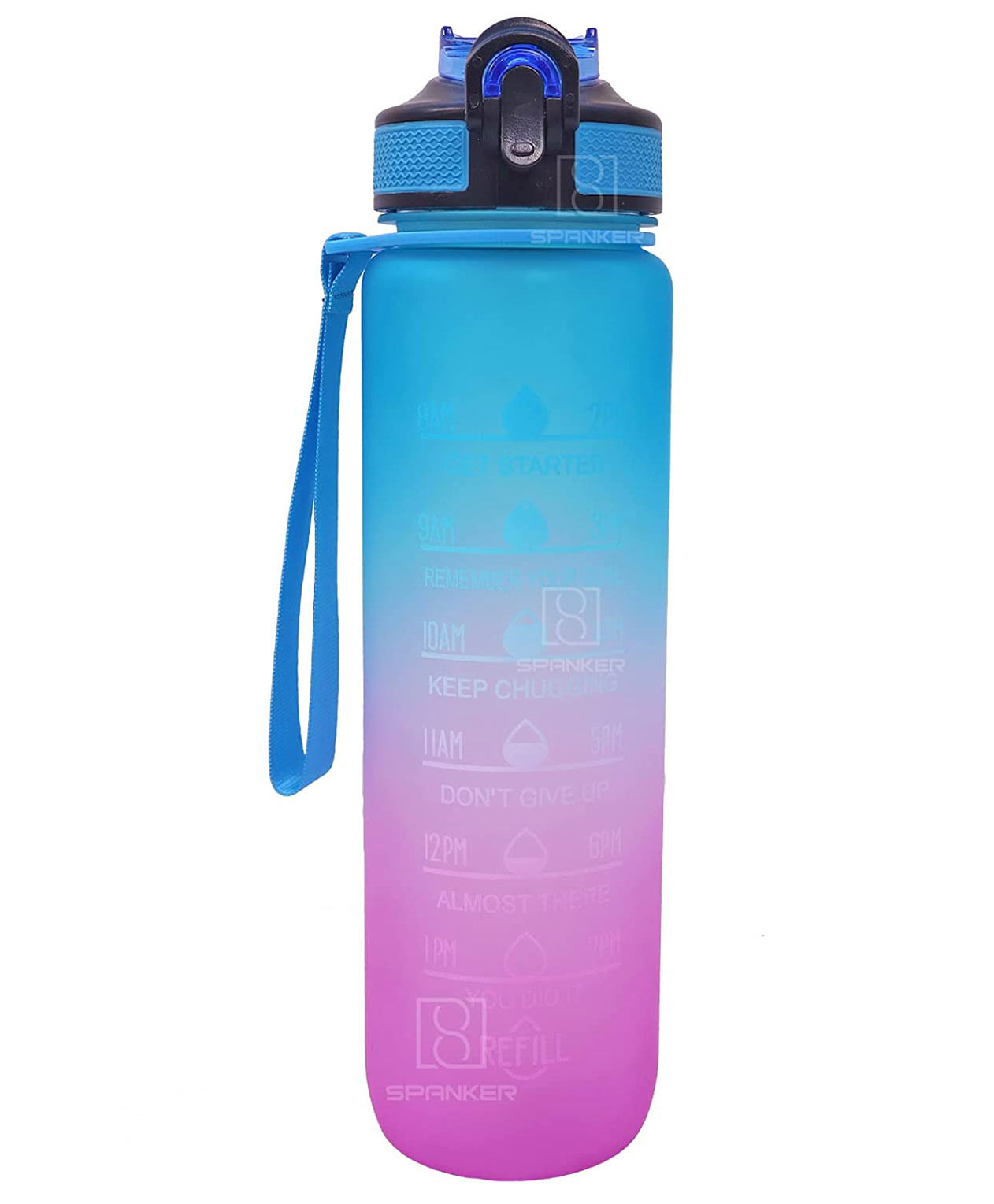 Spanker BPA Free Leak-Proof Sports Water Bottle Blue Purple 1000 ml-picture-25