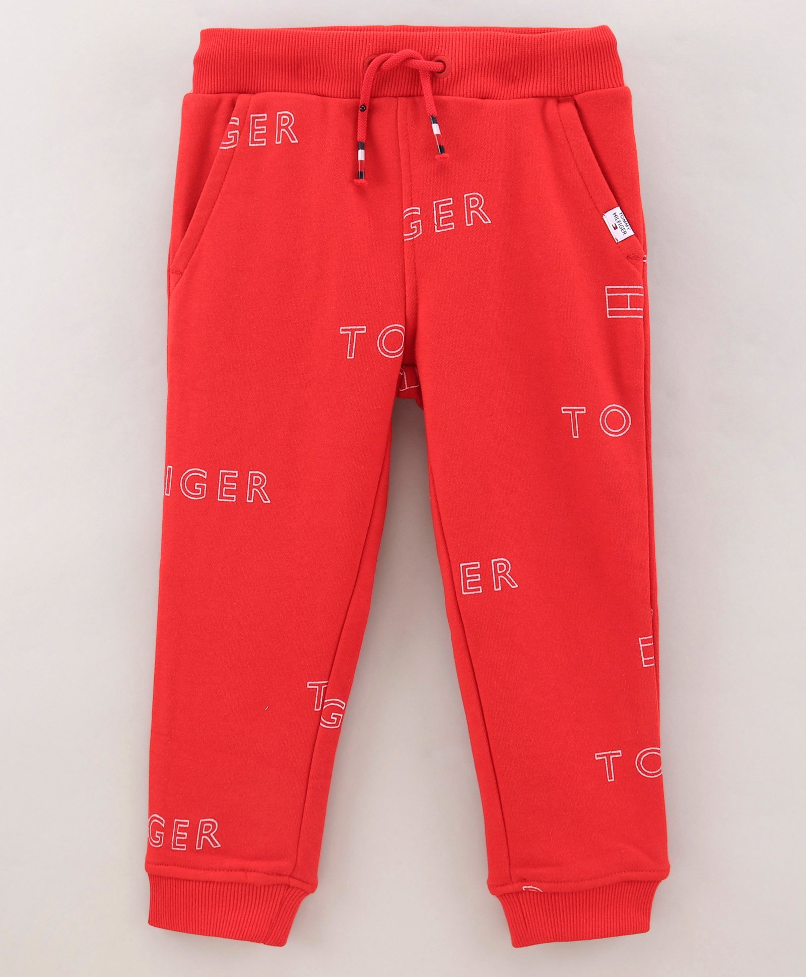 Tommy Hilfiger Full Length Track Pant Text Print - Red-picture-37
