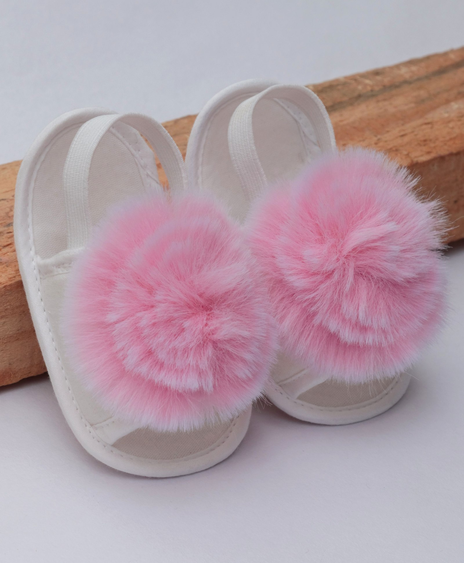 Daizy Fur Flower Detailed Booties - White-image-0
