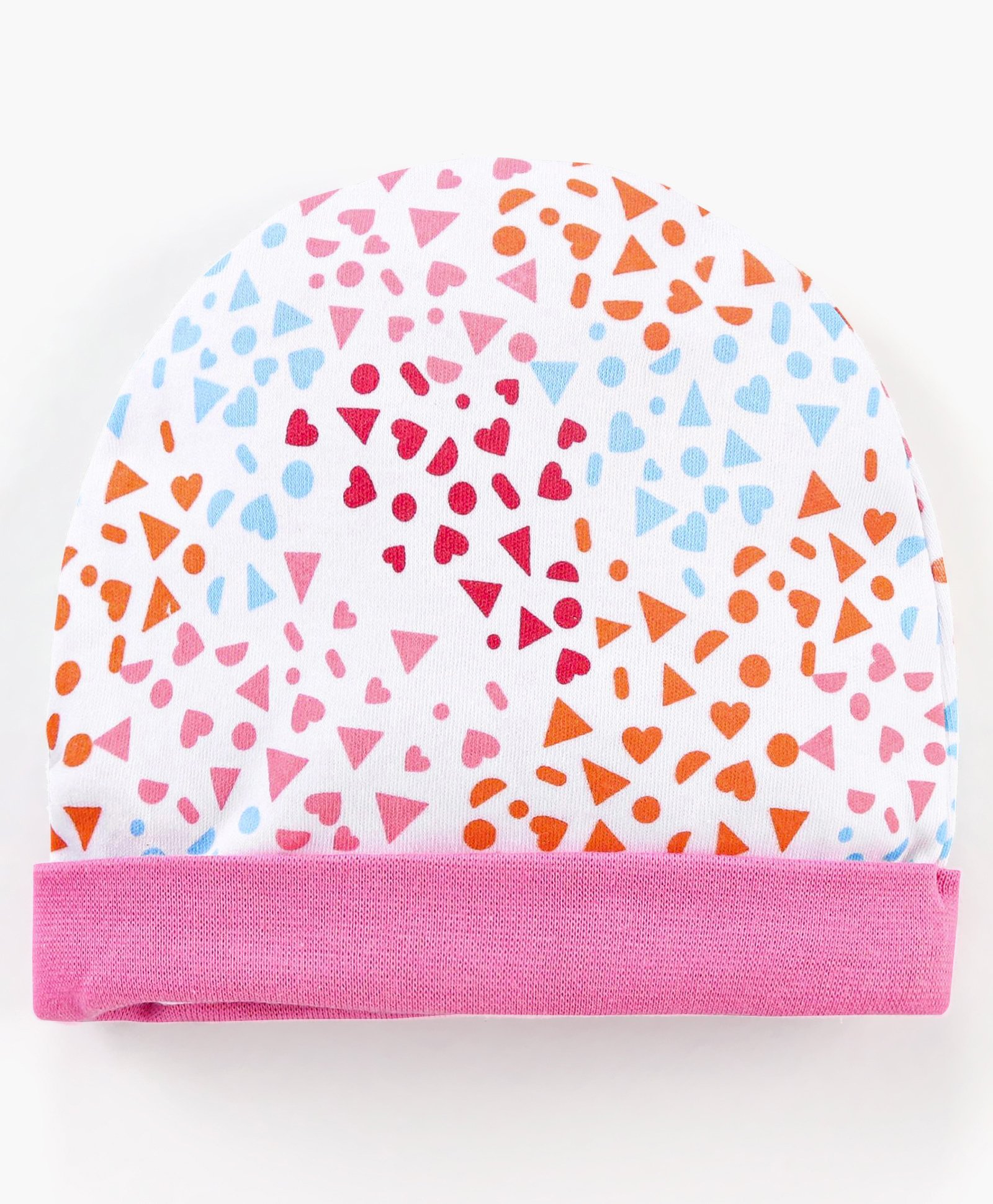 Babyhug 100% Cotton Cap Shapes Print Pink- Diameter 15 cm-image-31