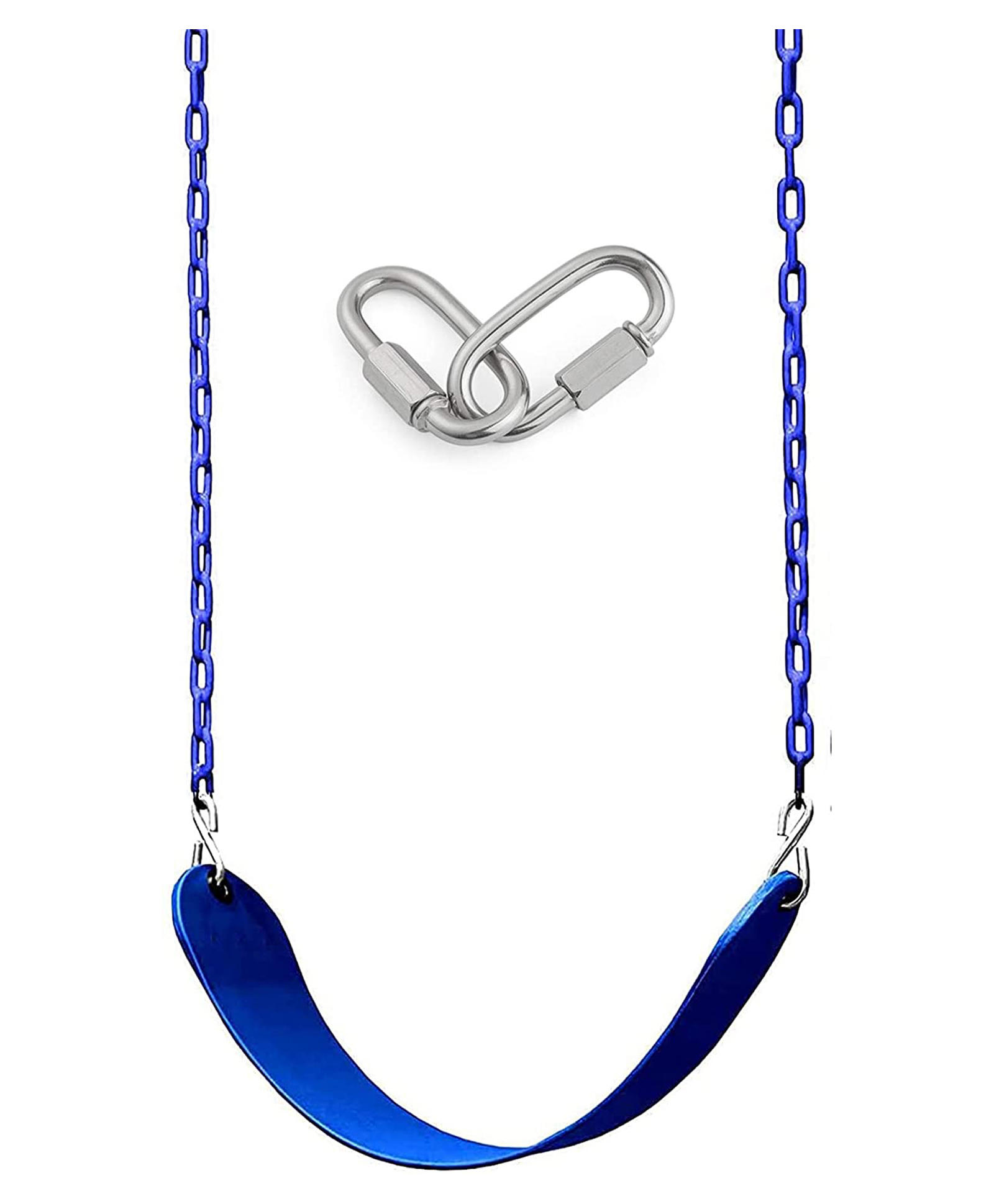 REZNOR Heavy Duty Outdoor Flexible Swing Seat with 60 Plastic Coated Chain for Kids -Blue-image-23