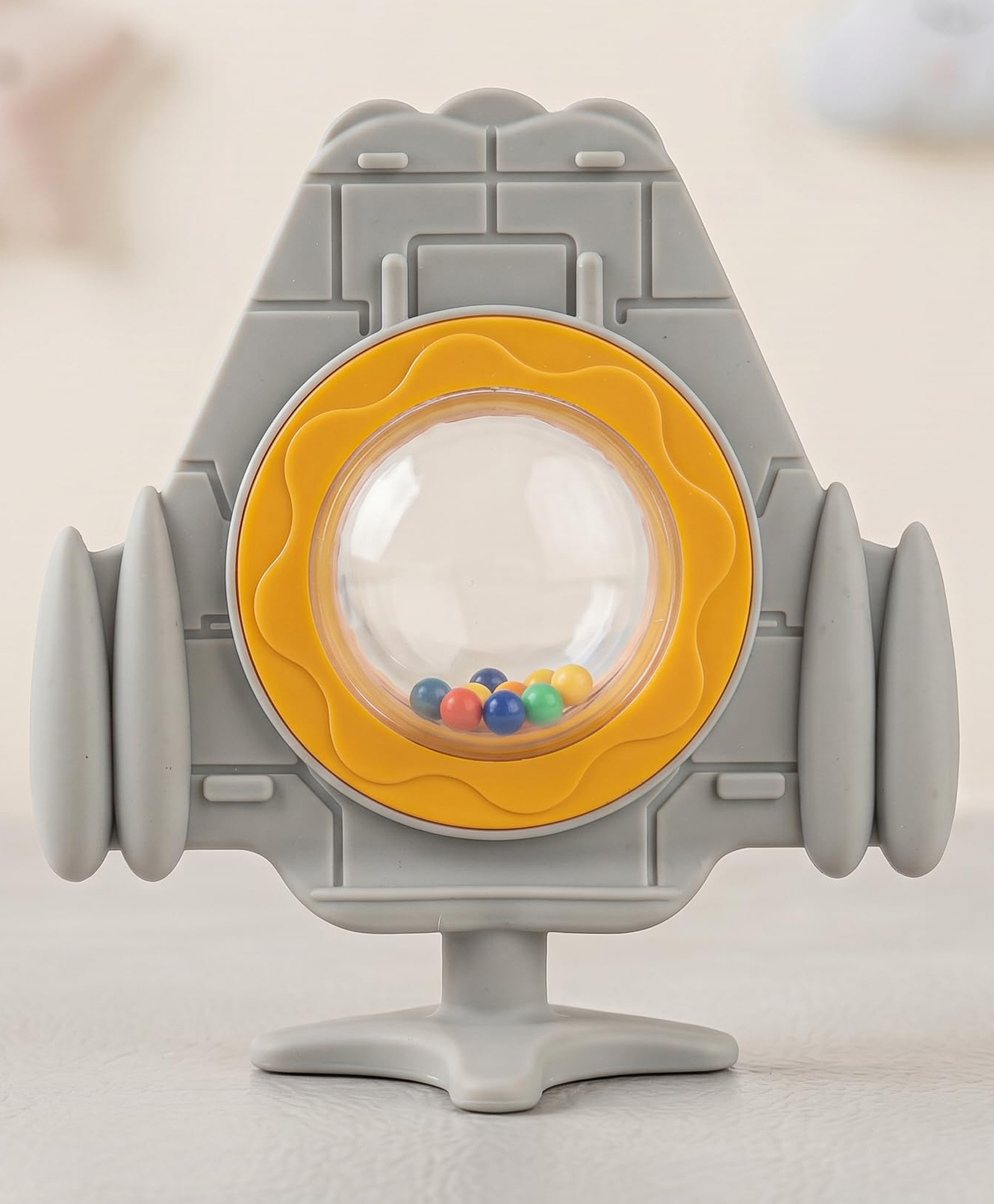 BAYBEE Rocket Shape BPA Free Silicone Teether for Babies - Grey-picture-20