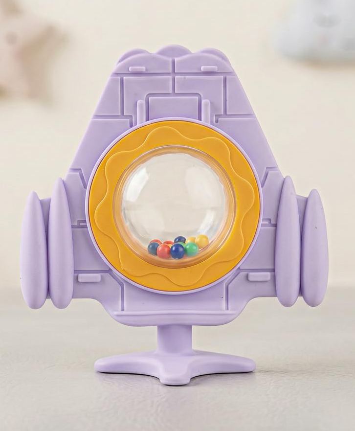 baybee Rocket Shape BPA Free Silicone Teether for Babies - Violet-picture-26