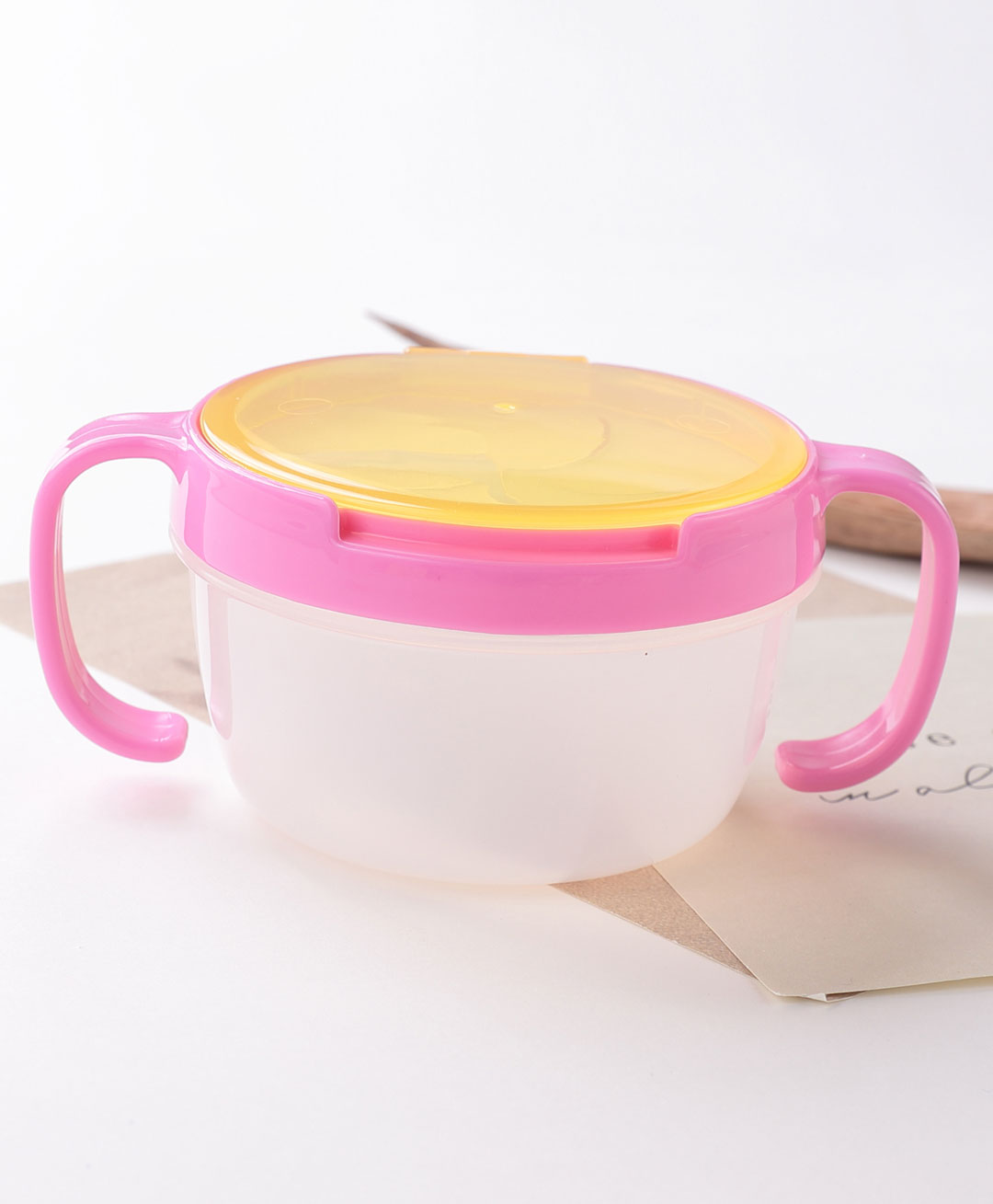 Container With Lid And Dual Handle - Pink-image-15