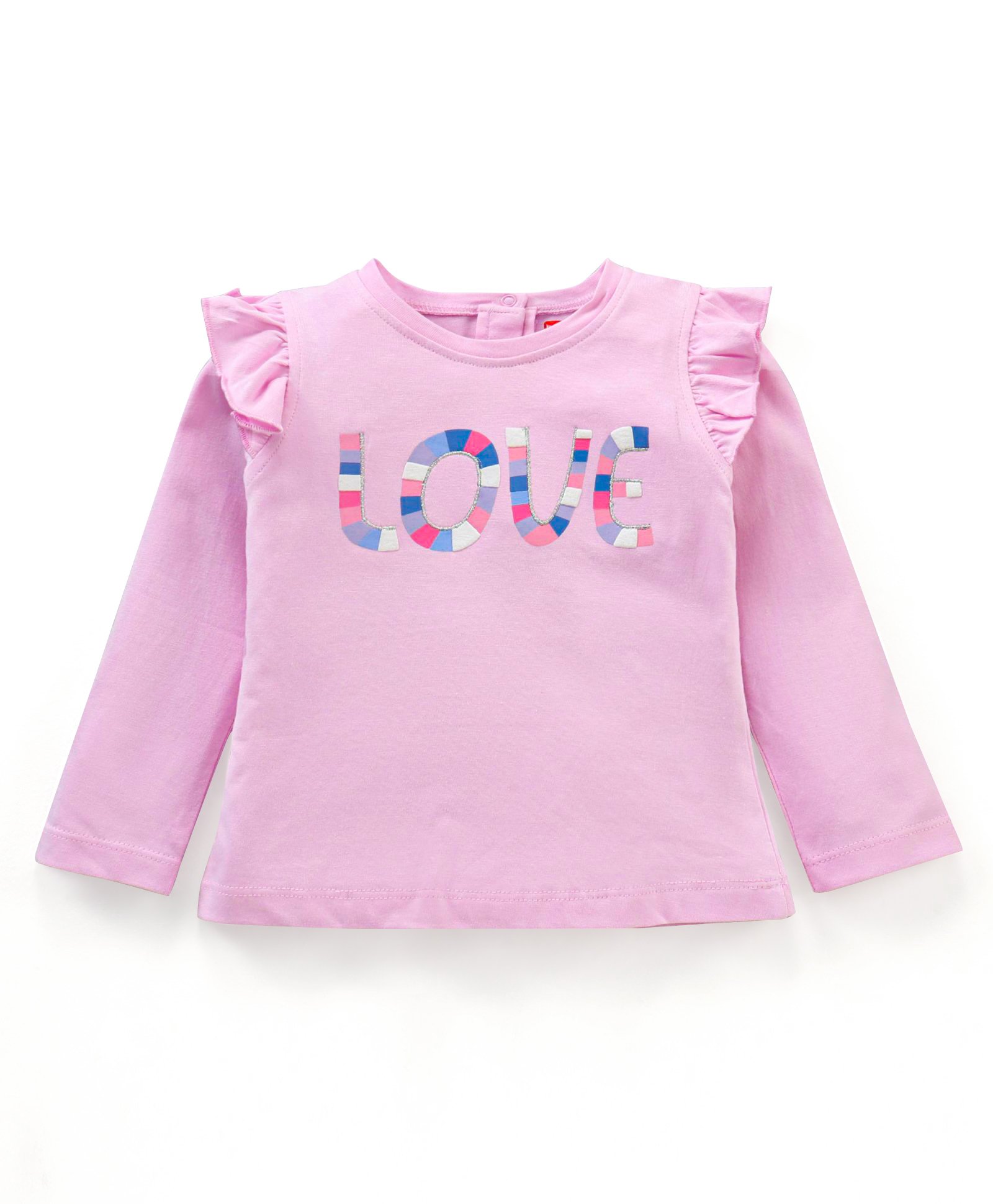 Babyhug Full Sleeves TopText Applique - Pink-image-49