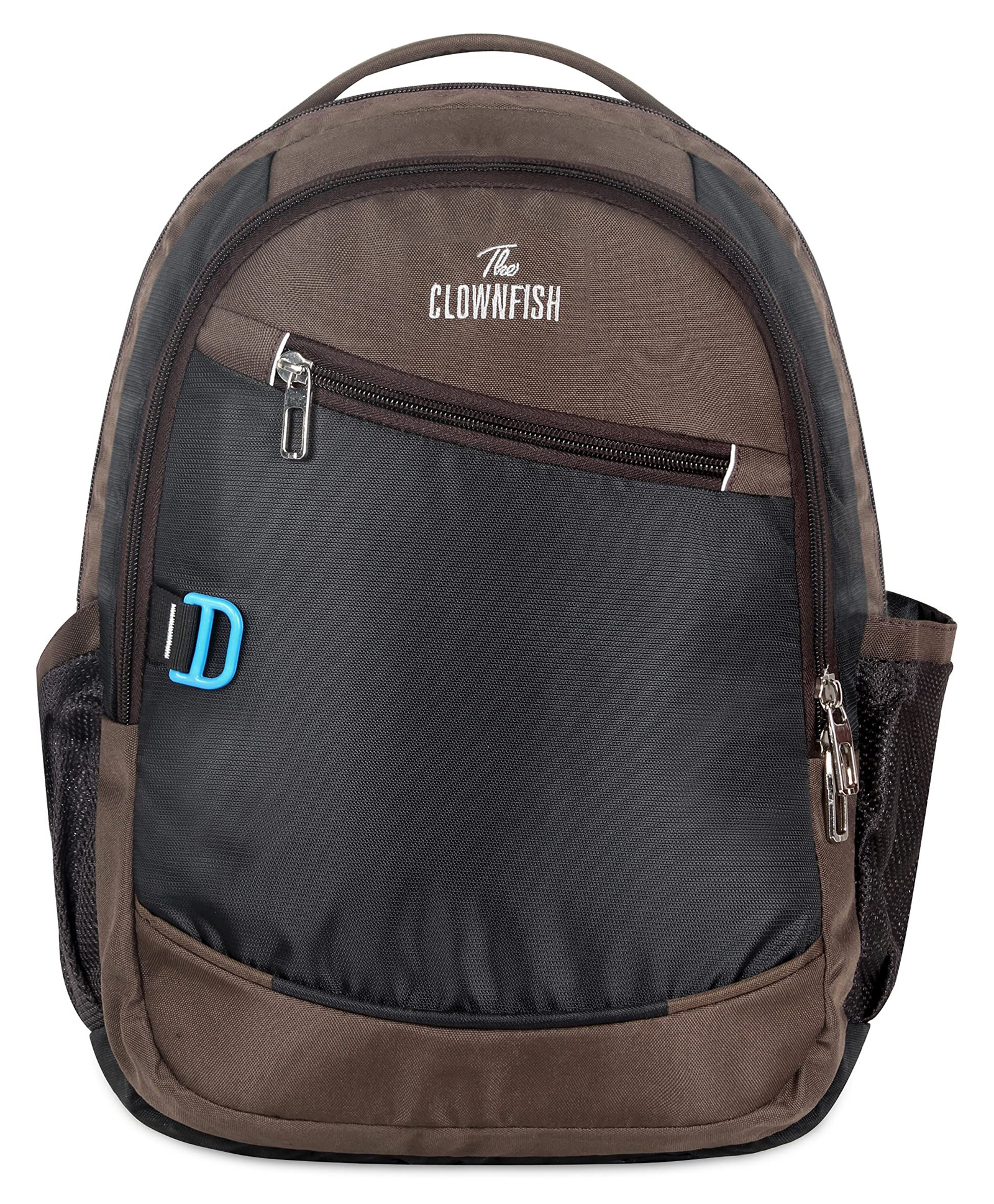 The Clownfish Impulse 20 Liters Polyester Water Resistant Multifunctional Travel Backpack Travel Bags Bagpack Spacious Shoulder Bag College Office Travelling Camping Bags for Men and Women (Brown)-image-3