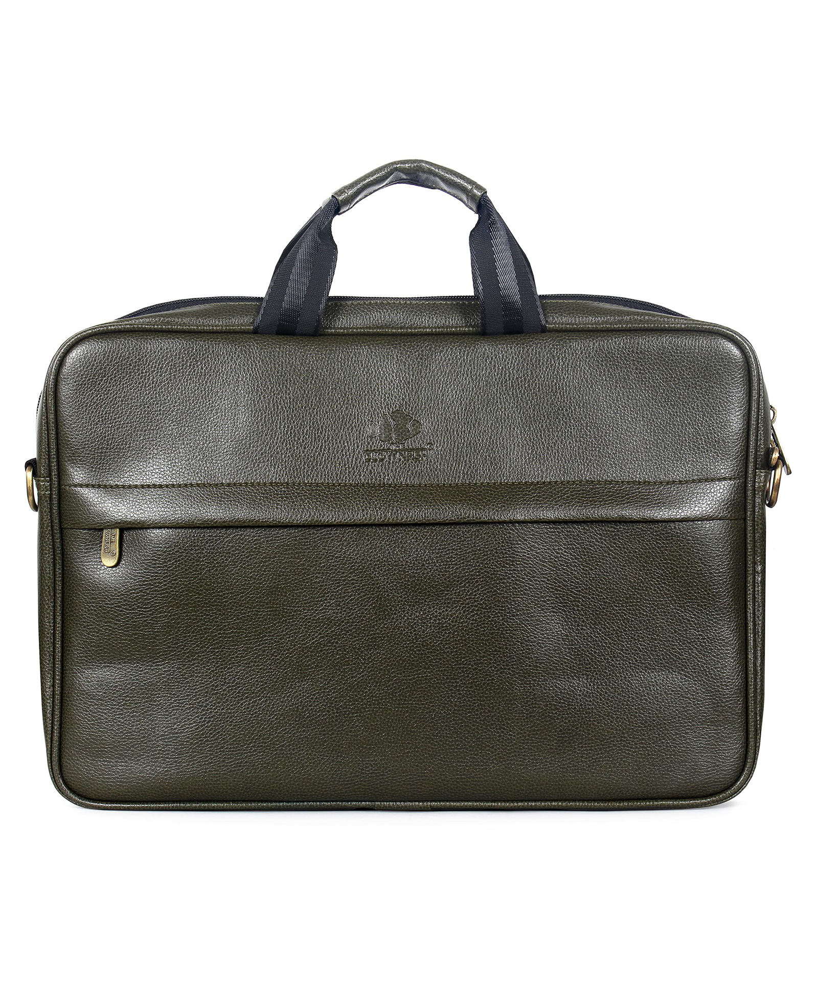 The Clownfish Noble Faux Leather 15.6 inch Laptop Messenger Bag Briefcase (Green)-image-20