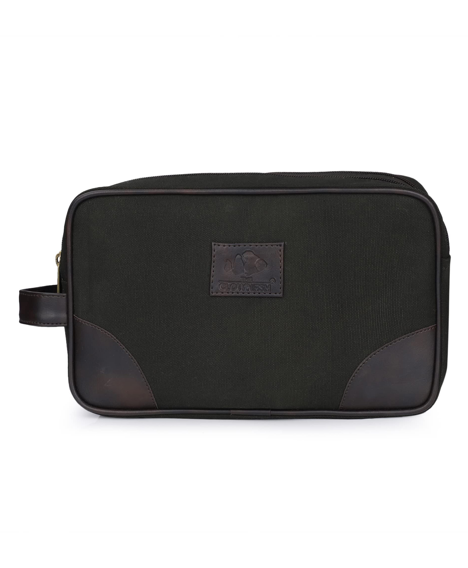 The Clownfish Burnell Multipurpose Canvas Travel Pouch Toiletry Bag Shaving Kit Bag for Men Make-Up Pouch for Women Toiletry Bag for Men Travel Kit for Men Travel Kit for Men (Green)-image-31