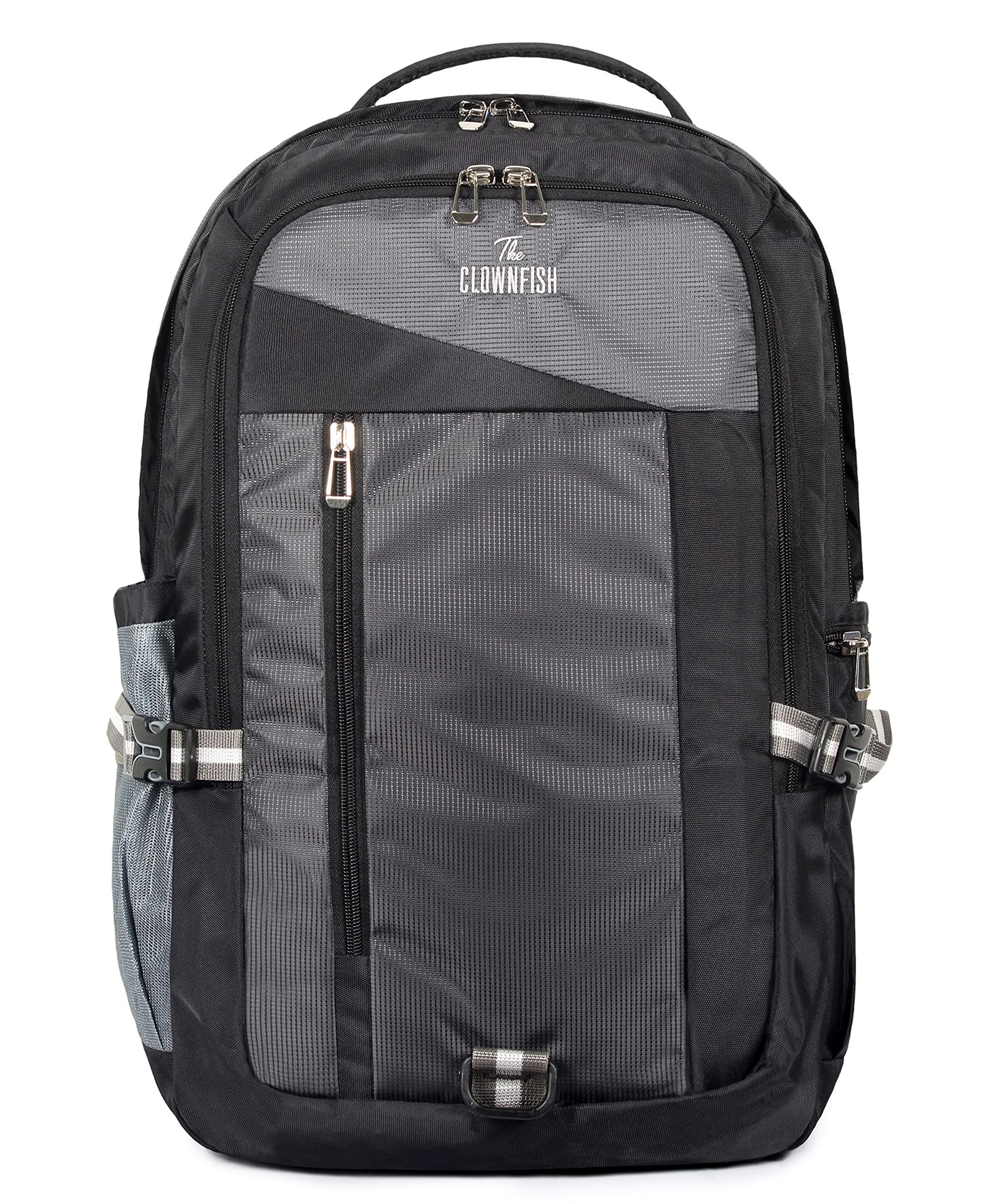 The Clownfish Brawn 48 Litres Polyester Unisex Travel Backpack Rucksack for Outdoor Sports Camp Trek (Grey)-image-1