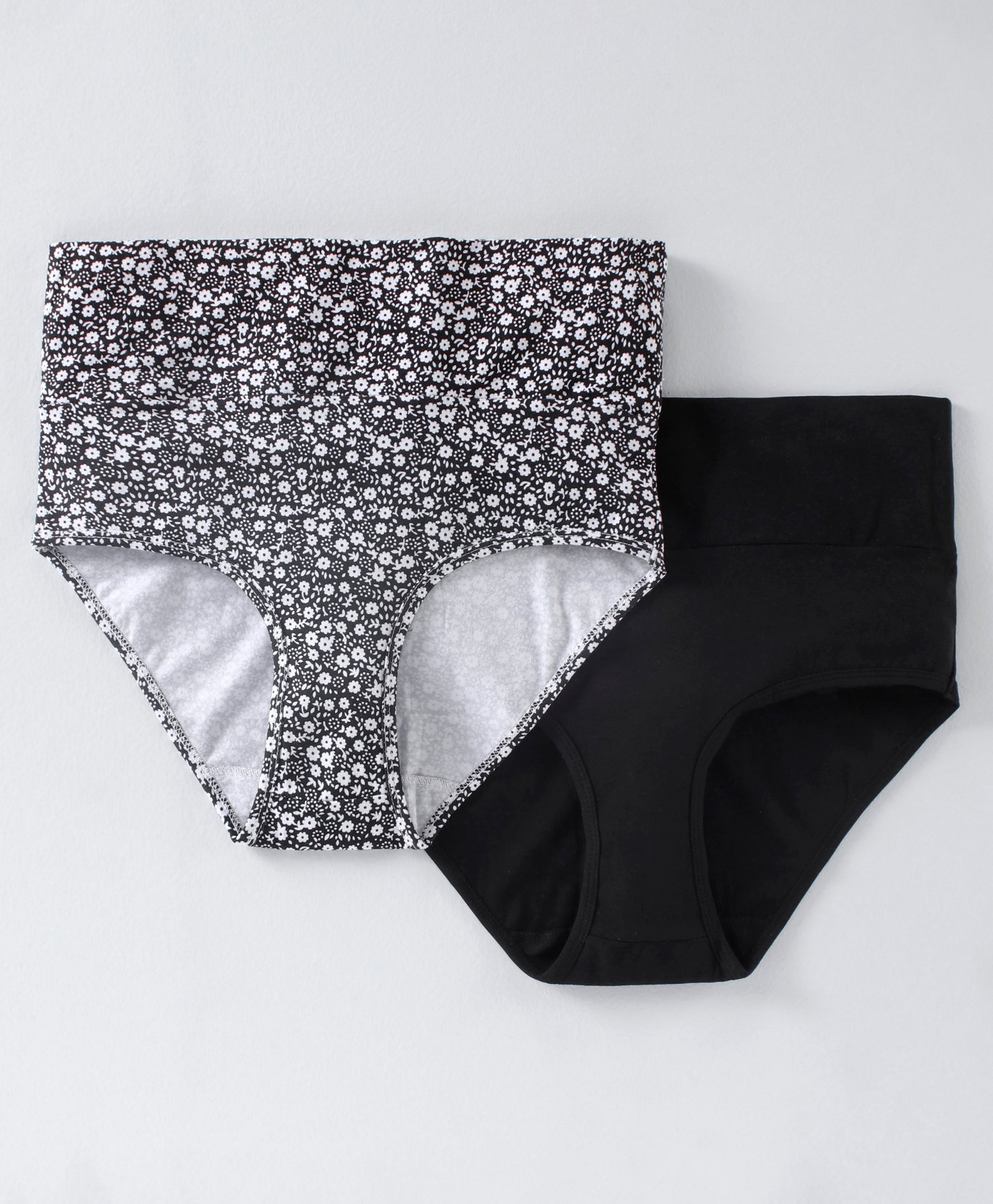 Bella Mama Ecojiva Finish Panties Solid & Floral Print Pack of 2 - Black Grey-image-26