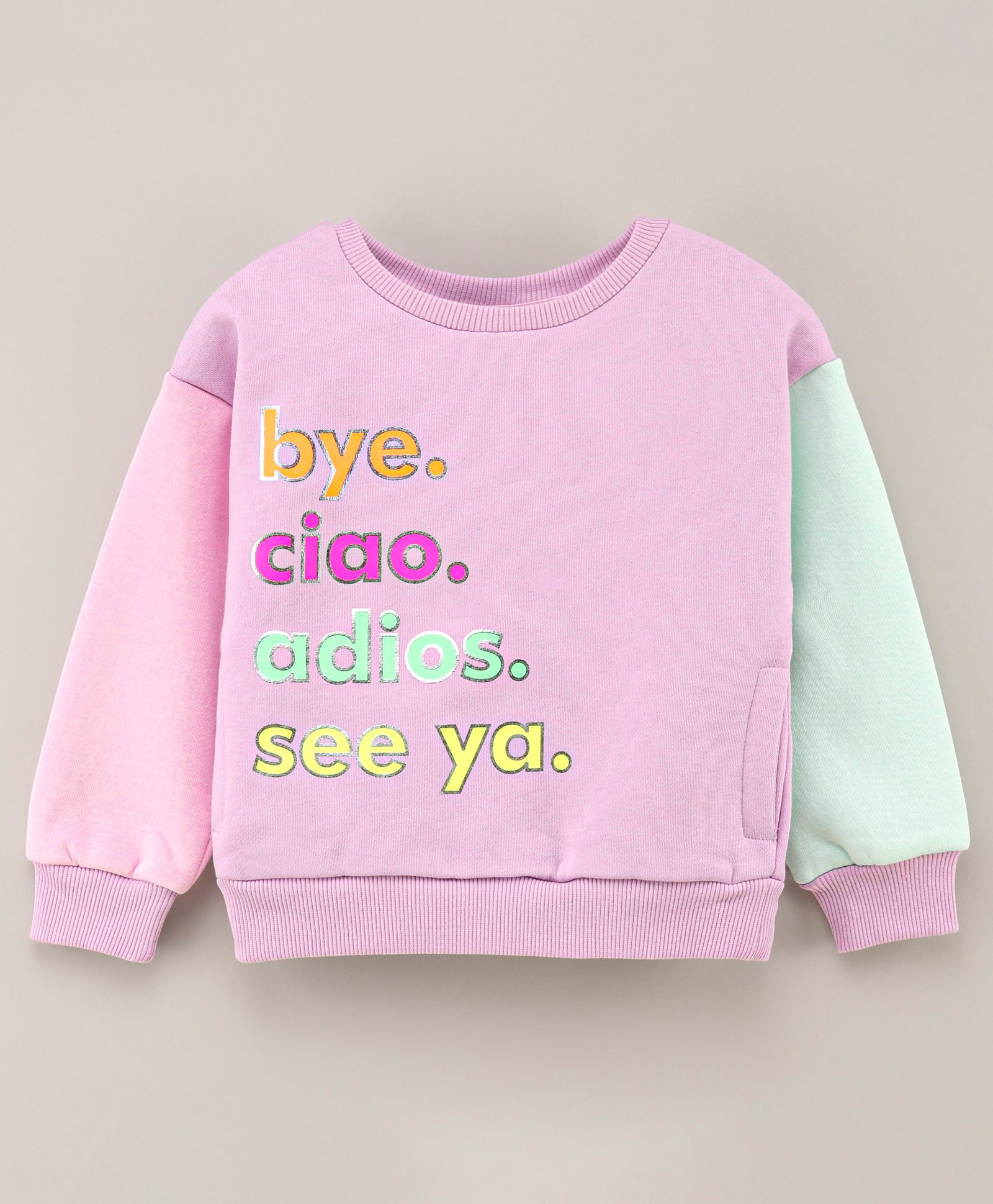 Vitamins Full Sleeves Sweatshirt Text Print - Purple-image-13