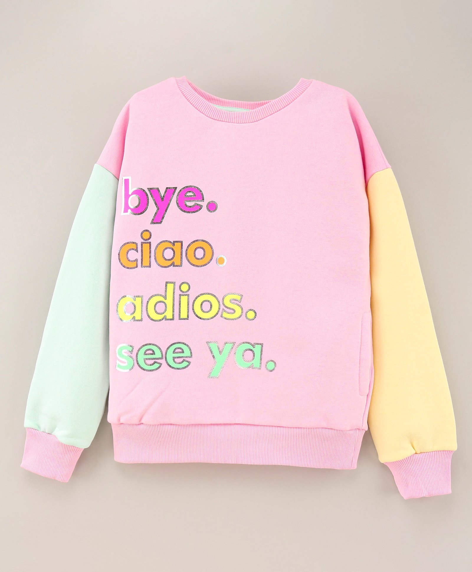 Vitamins Full Sleeves Sweatshirt Text Print - Pink-picture-11